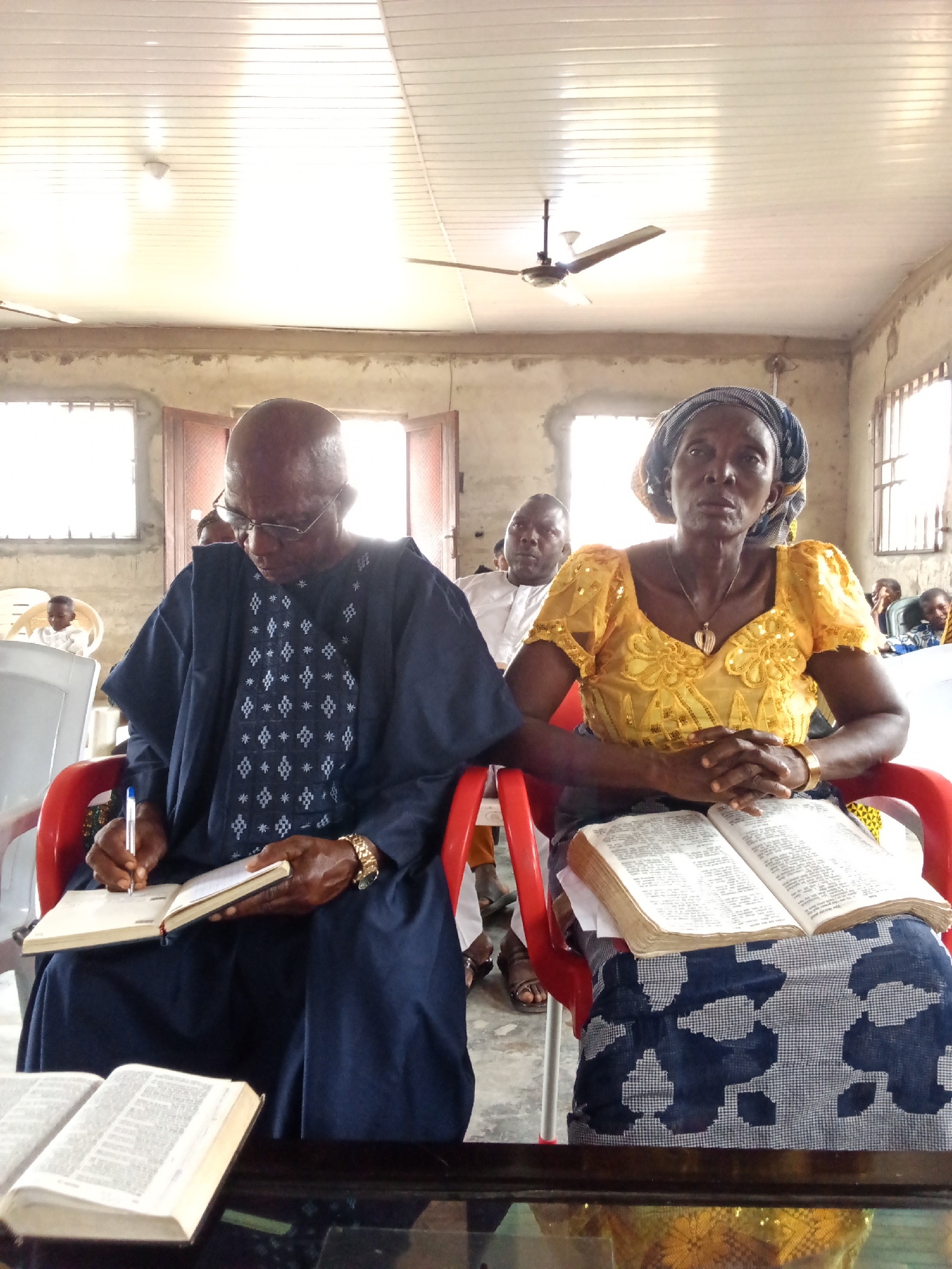 Sunday church gathering in Lokoja, Nigeria