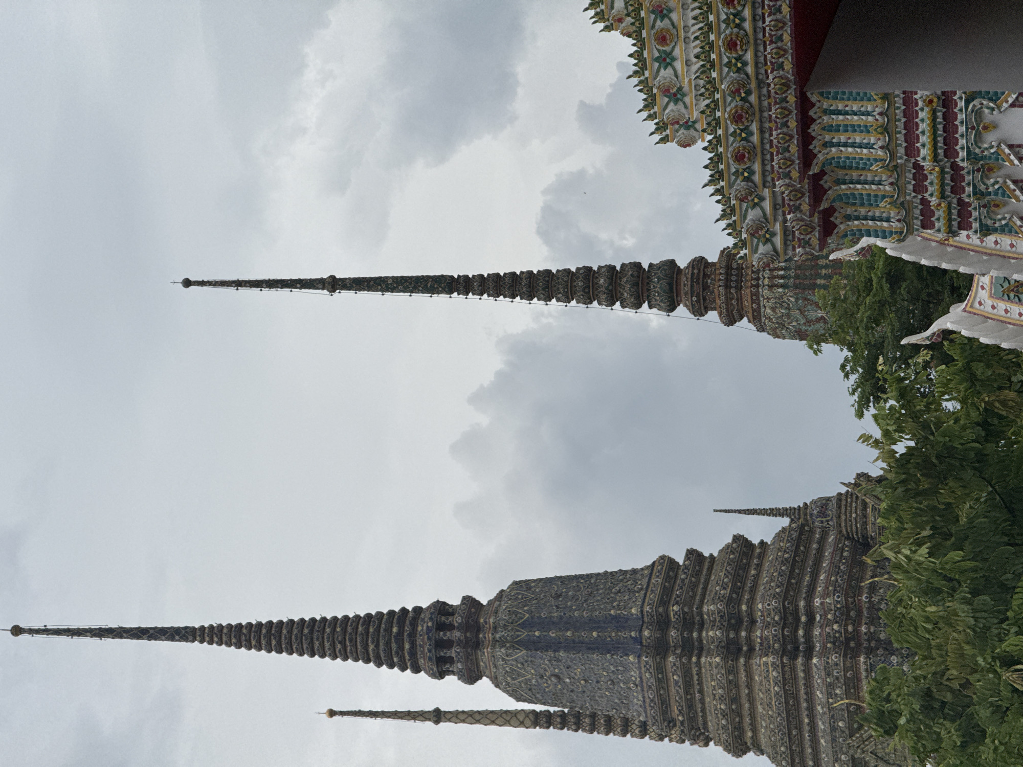 Bangkok's temple district and street life, riverside.