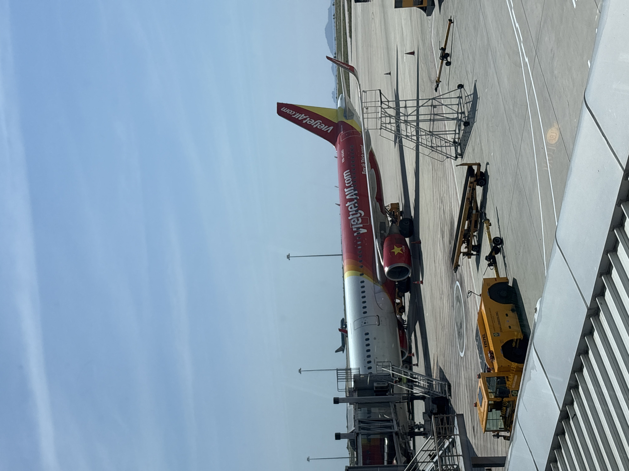 VietJet Air plane parked at Cam Ranh International Airport