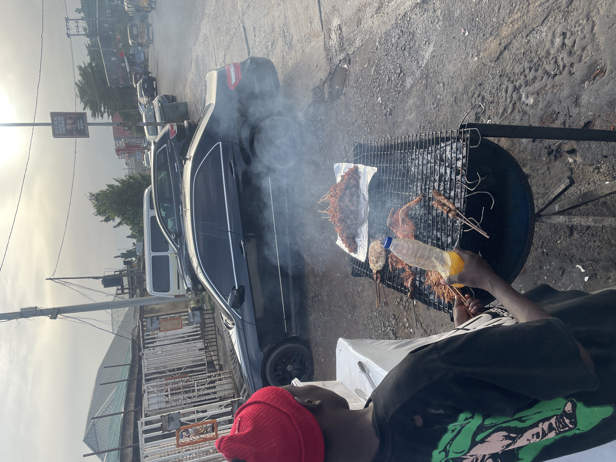 Street food and small shops doing business in Abuja