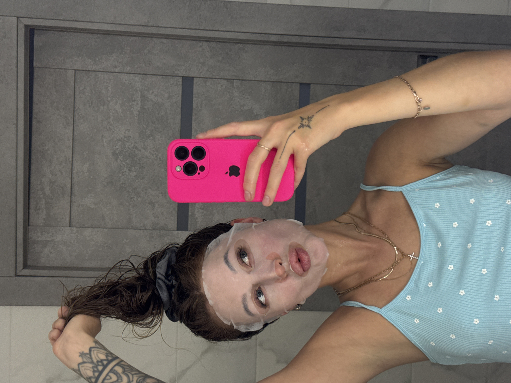 Evening moments captured in Chaikovsky: selfie and twilight sky
