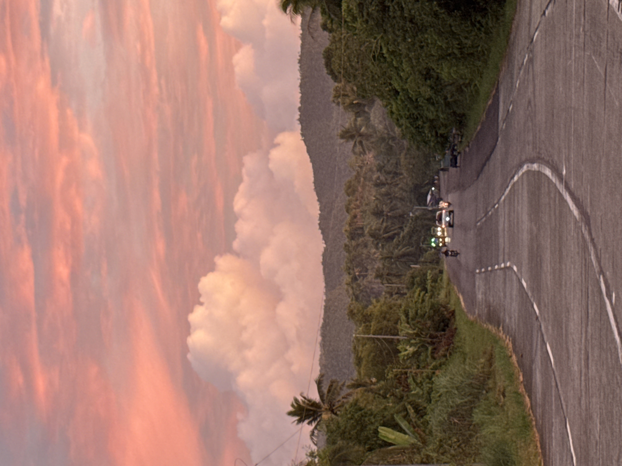 Sunset clouds observed over curved road in Pilar, Philippines