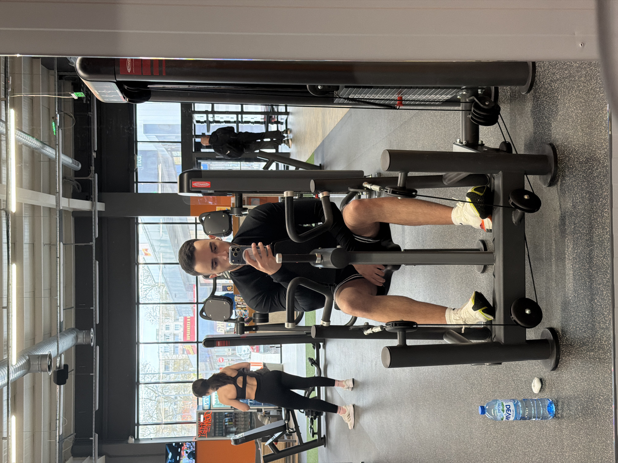 Man takes gym selfie on exercise equipment in Plovdiv