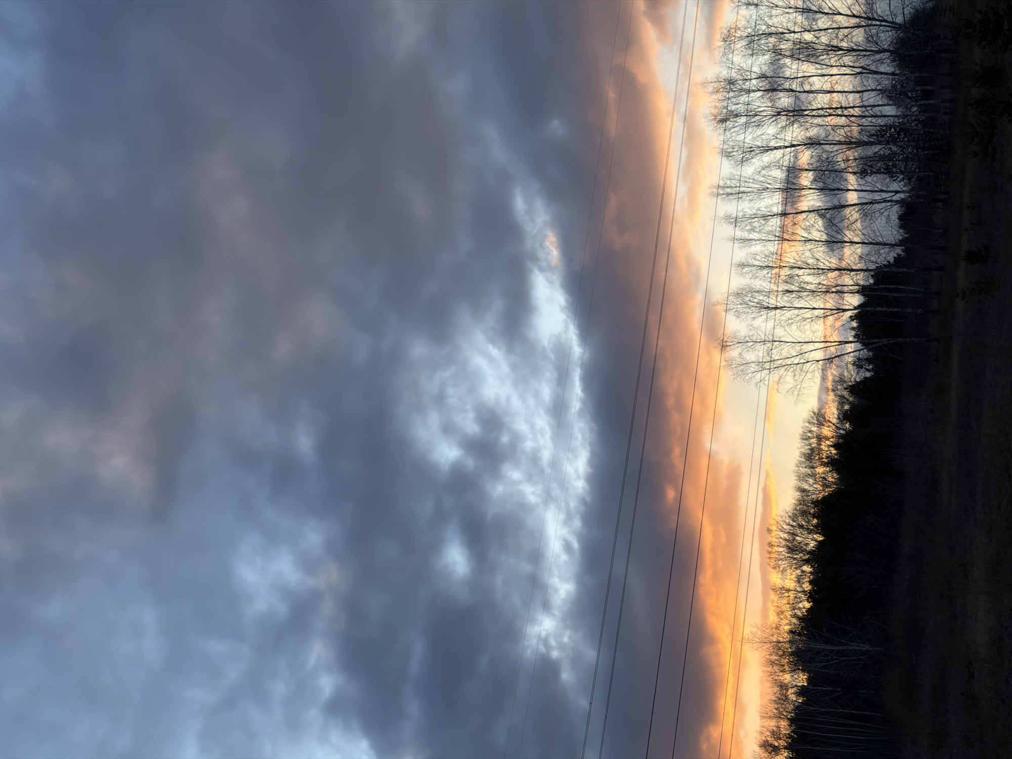 Dramatic sunset observed over Krasnoyarsk landscape with contrasting clouds