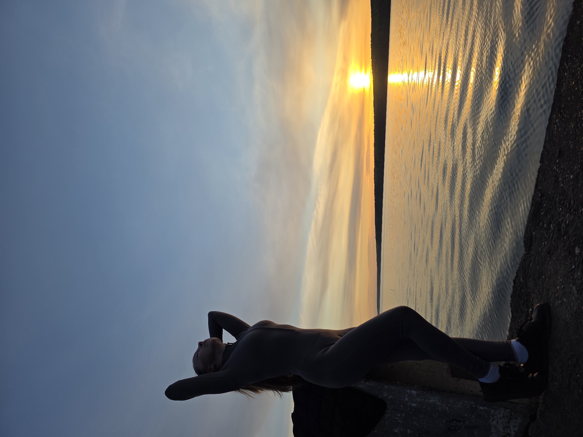 Quiet sunset moments captured at Chaikovsky waterfront in Russia
