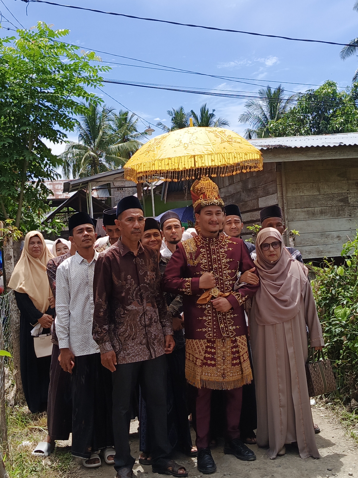 Traditional ceremonial procession held in Meuliek, Indonesia