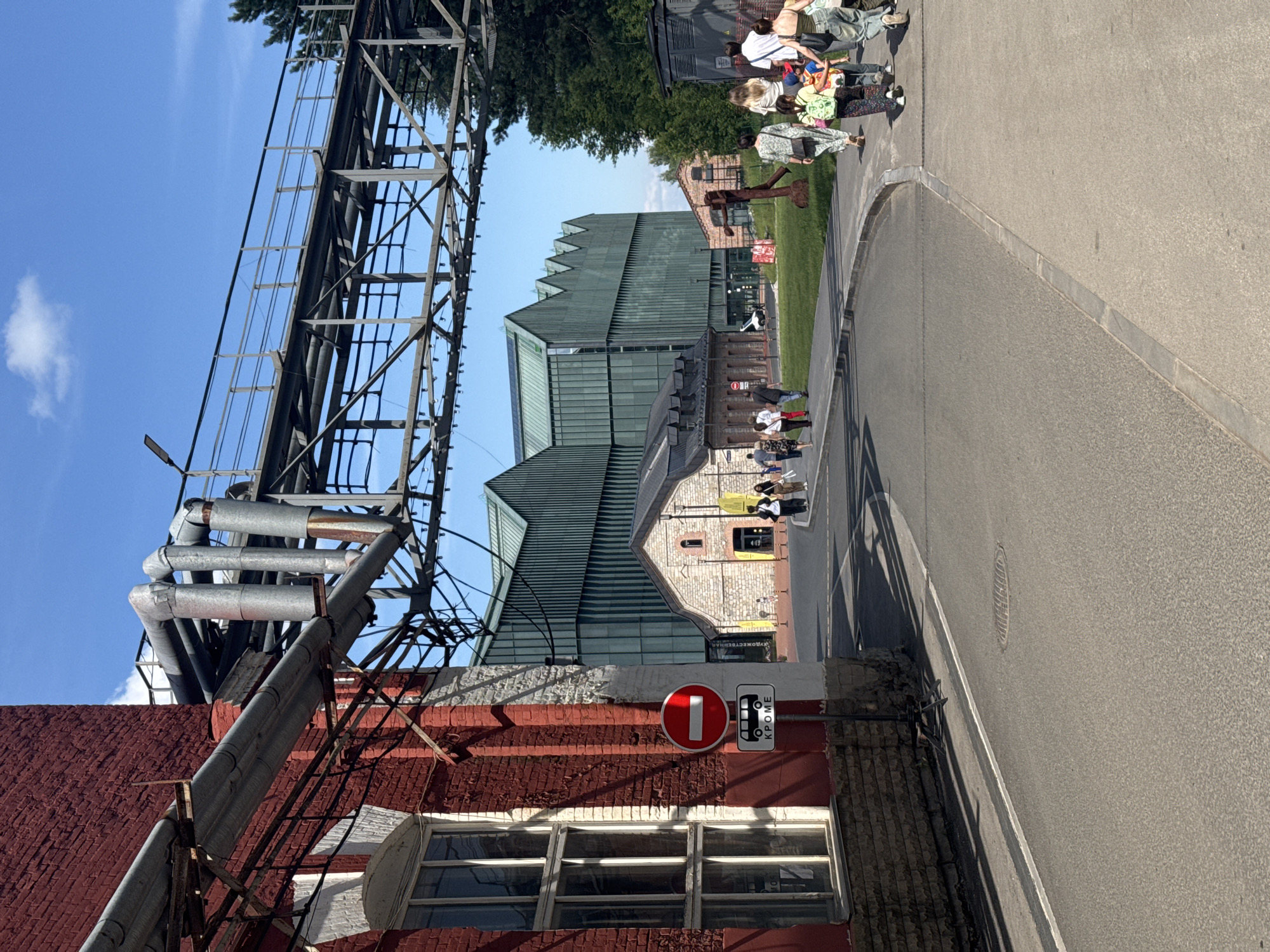 Perm's art and museum district on a summer morning