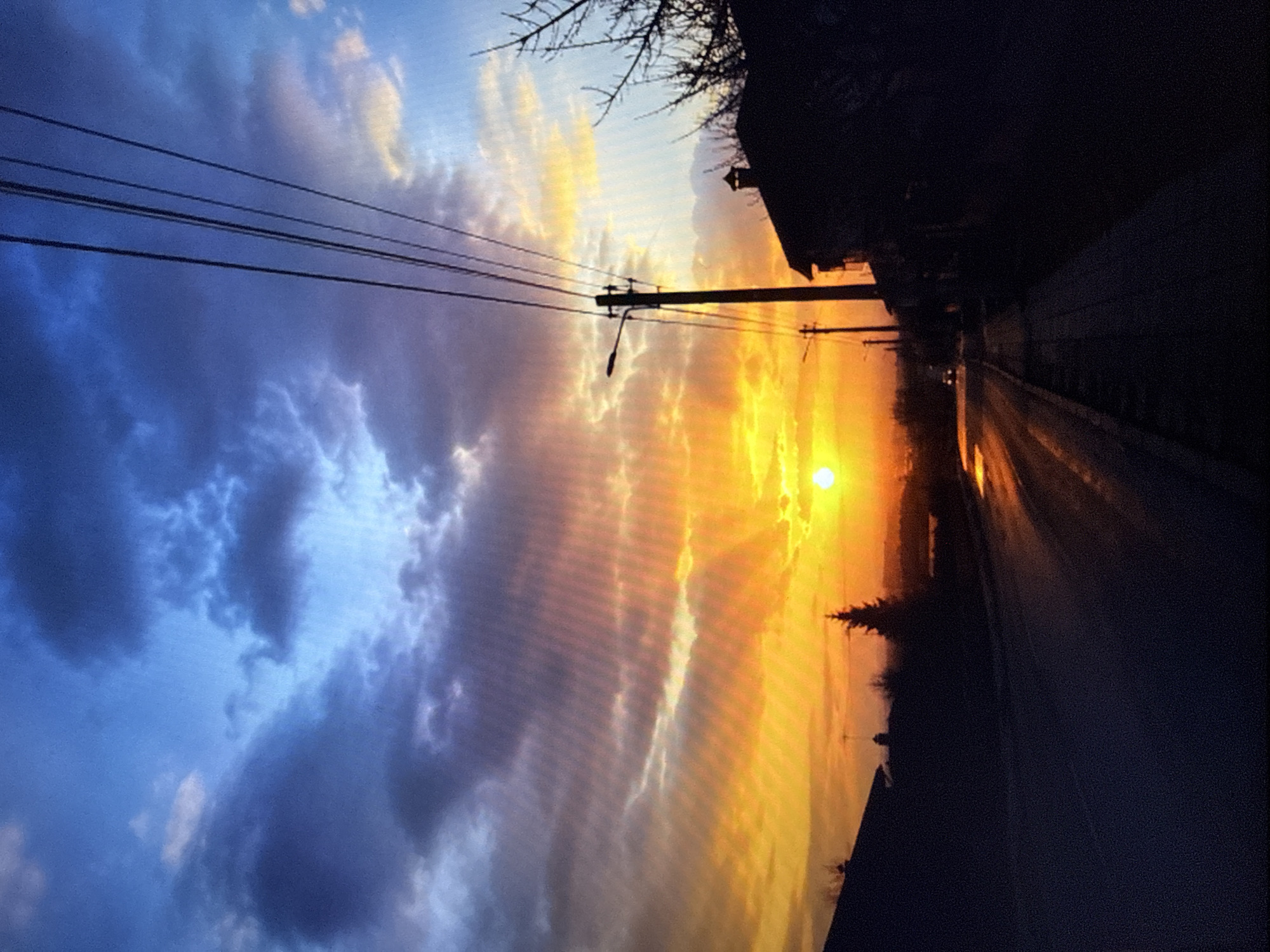 Witness captures dramatic sky, road infrastructure during daylight transition