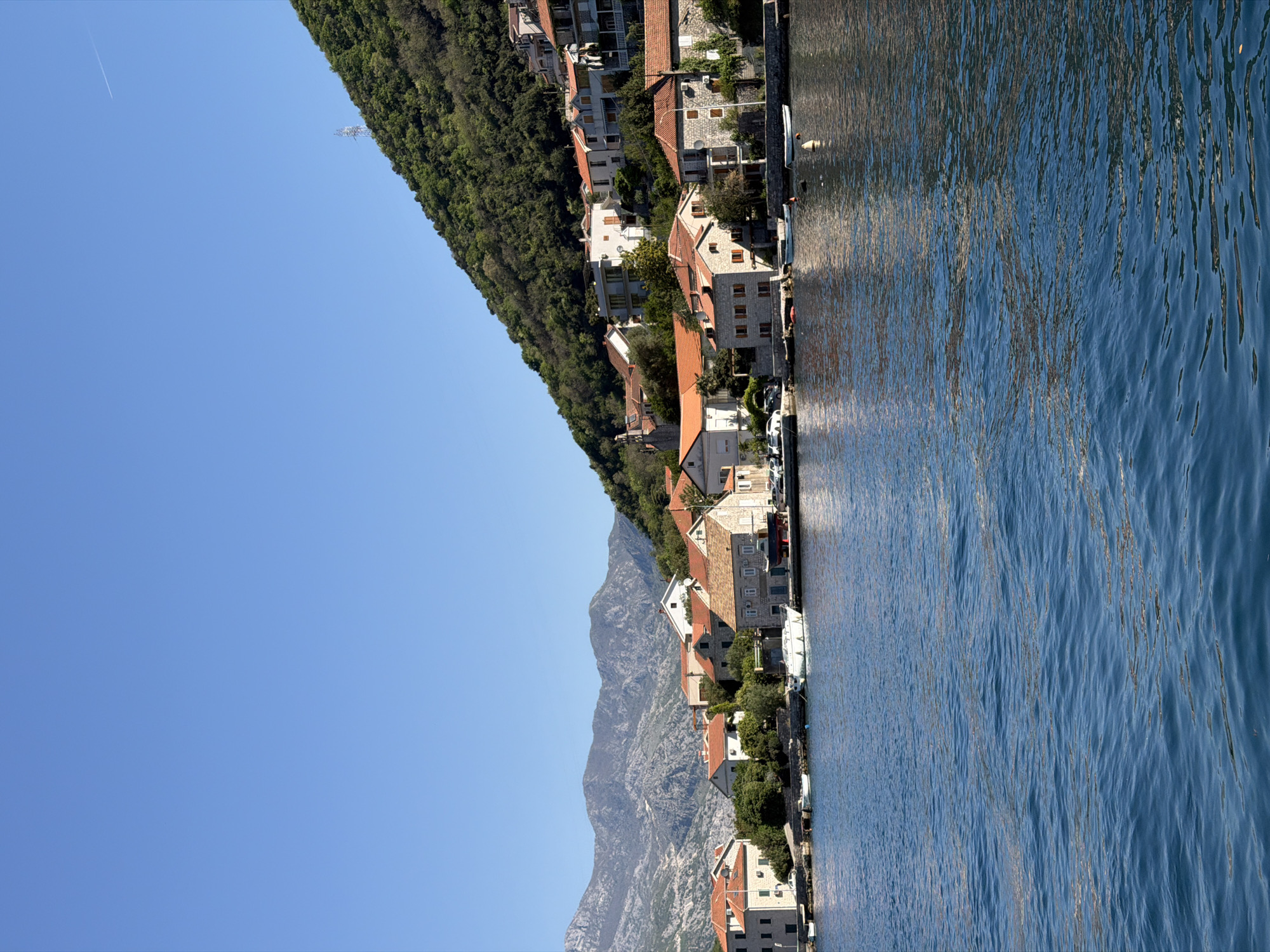 Morning coastal views documented in Lepetane, Montenegro