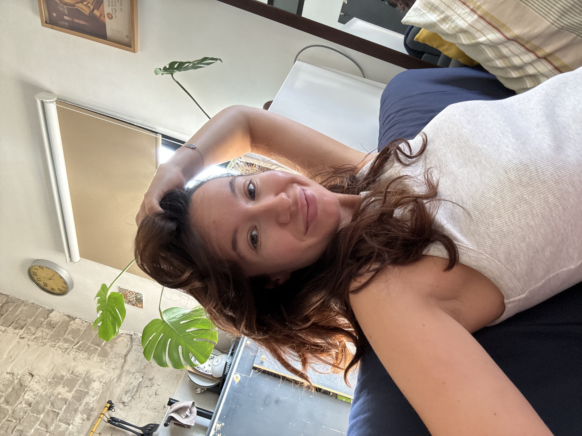 Morning coffee and breakfast at a Tel Aviv apartment