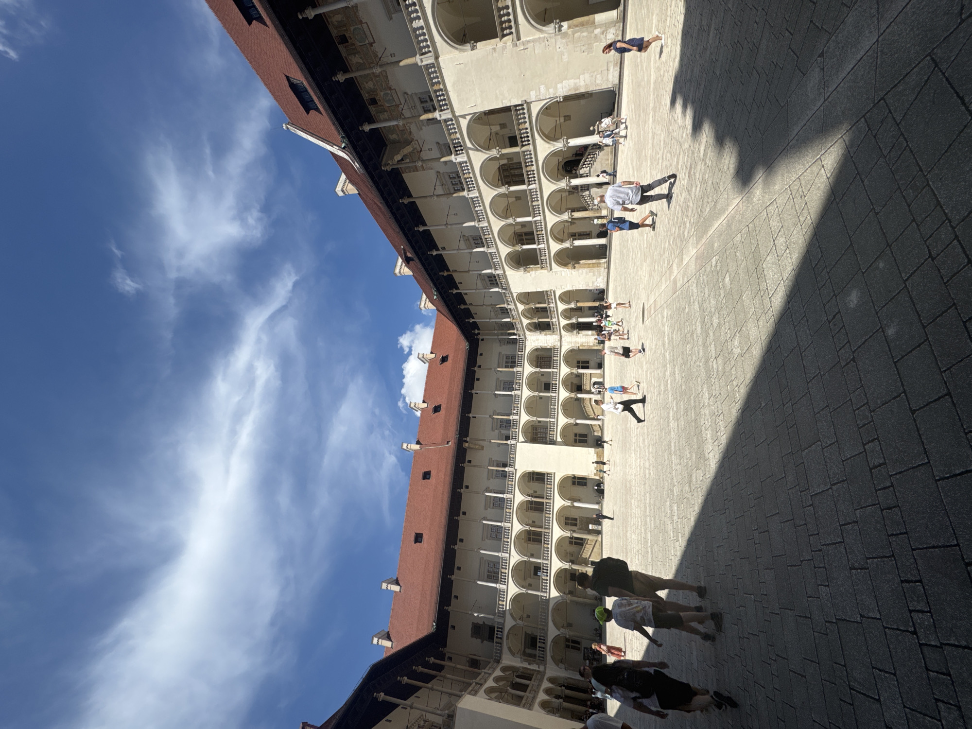 Inside Wawel Castle's courtyards and corridors, Krakow