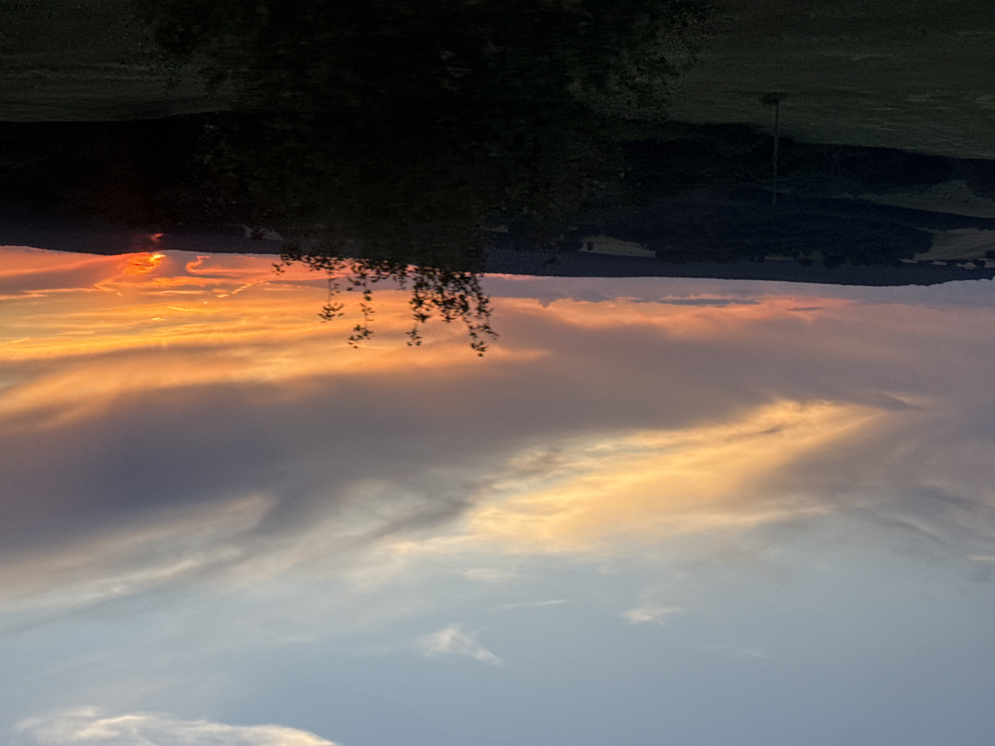Sunset observed over rural Krushevets, Bulgaria