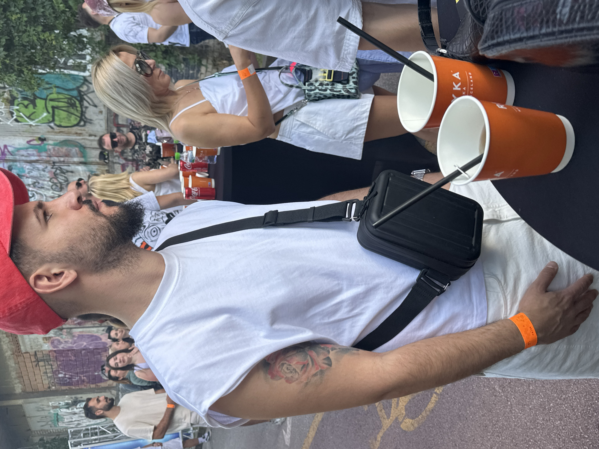White-clad crowd gathers for outdoor event in Plovdiv, Bulgaria