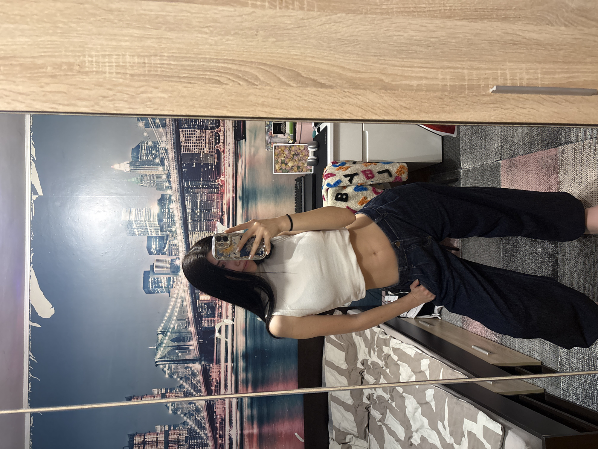 Young person takes mirror selfie in Sofia