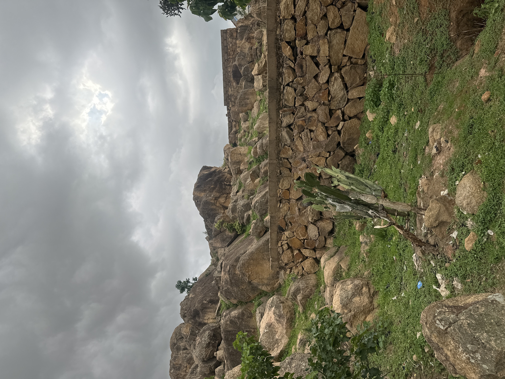 Rocky landscape with weathered boulders observed in Jos, Nigeria