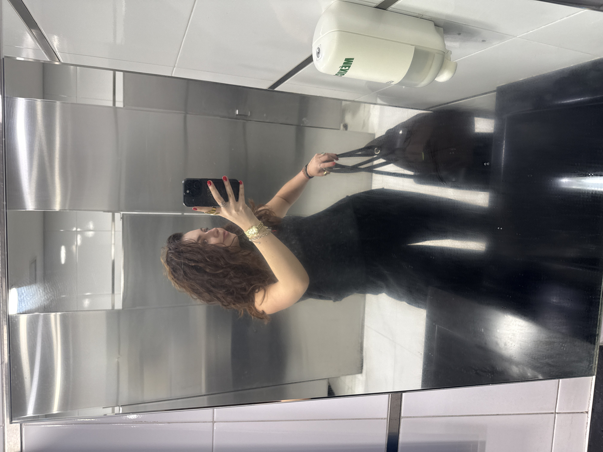 Woman documented at Mexico City airport during evening hours