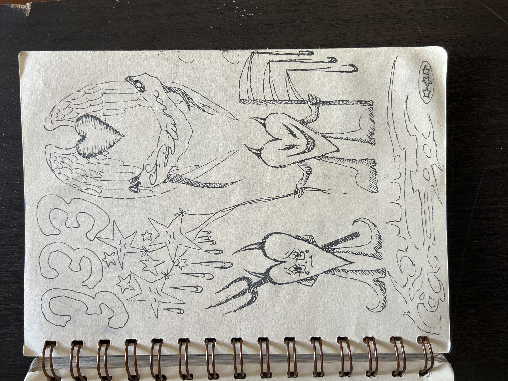 Artist's sketchbook and sunny Buenos Aires street documented