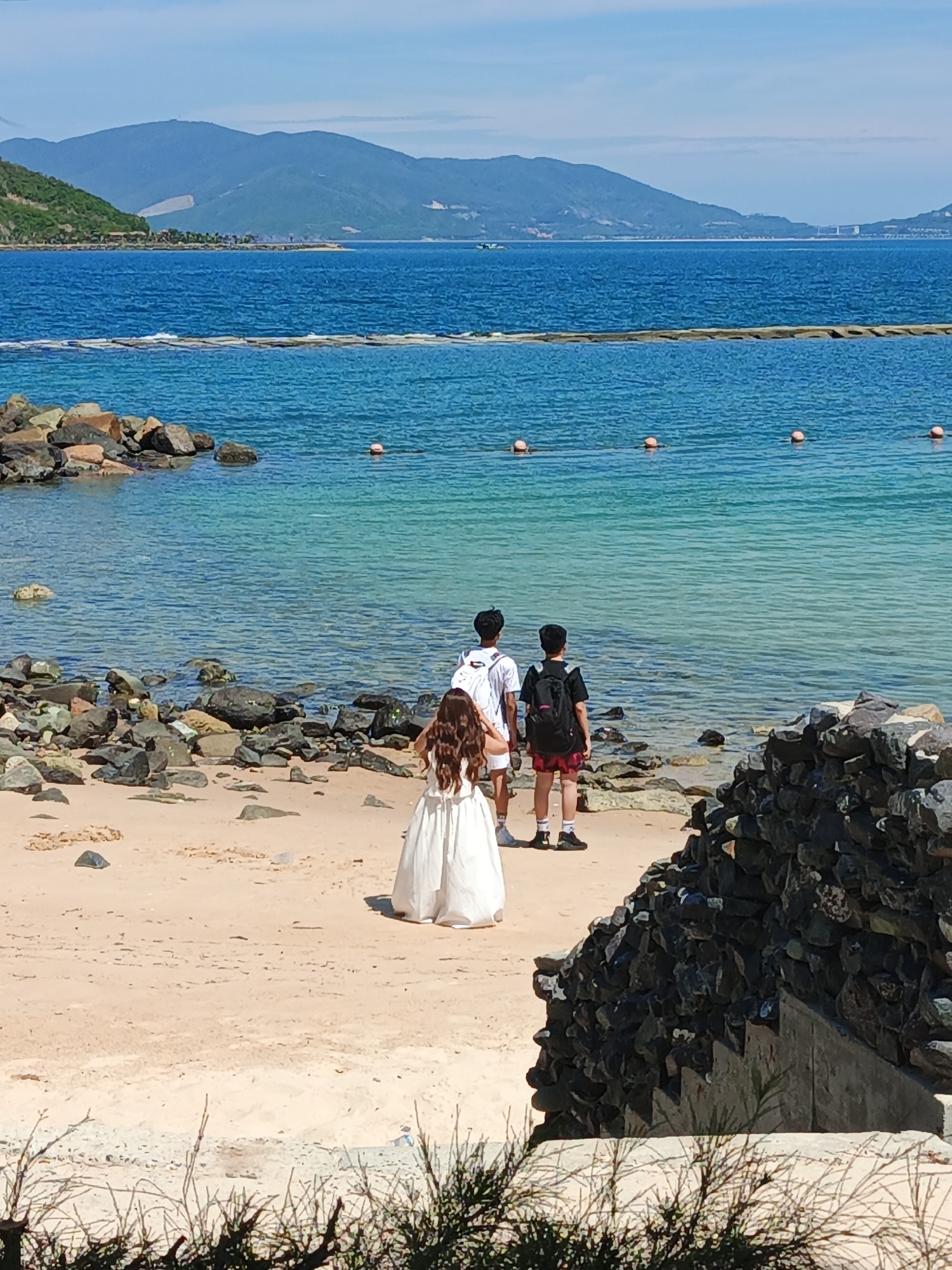 Beach day activities at tropical resort location