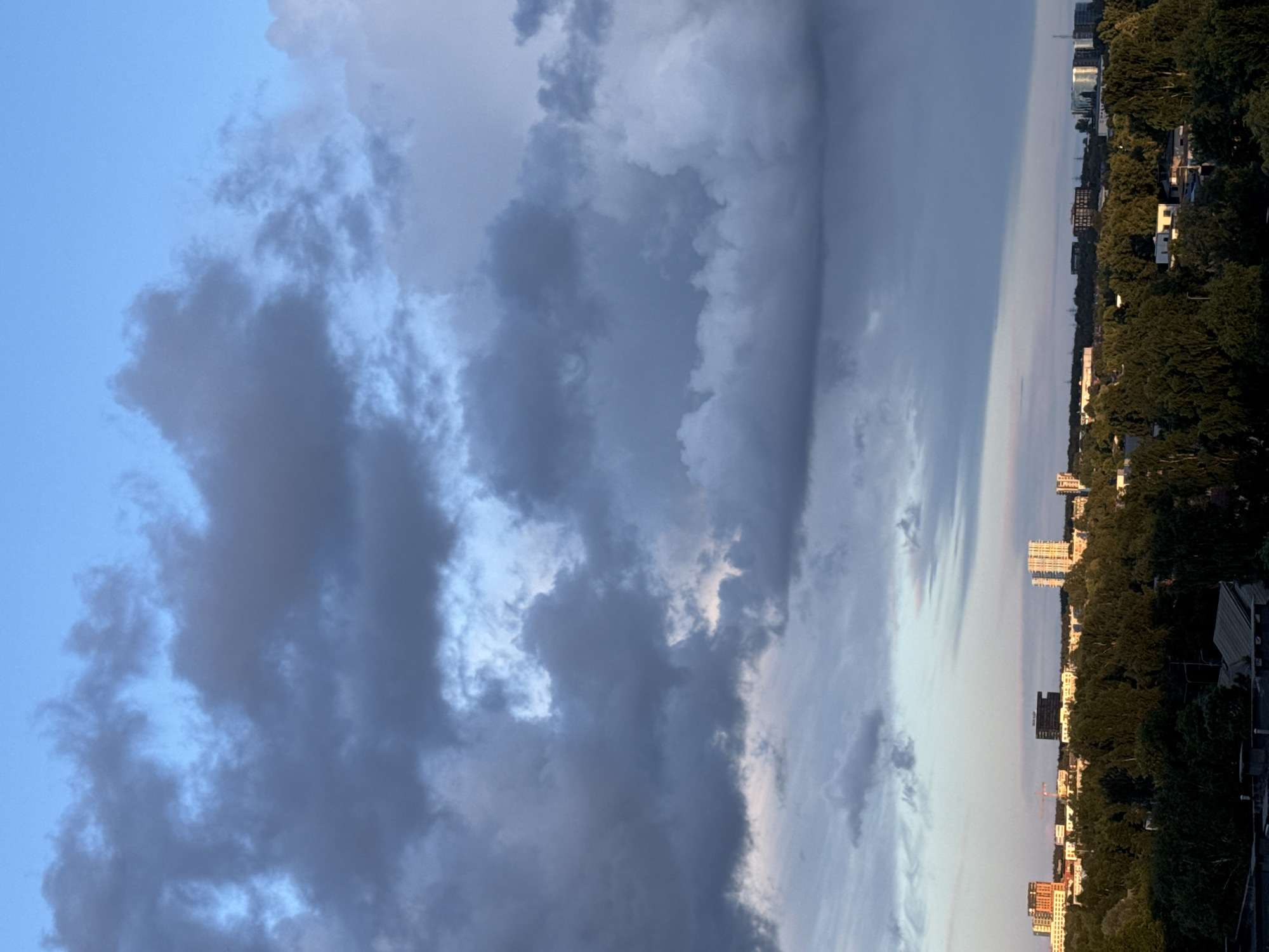 Storm clouds roll over Tallinn's summer skyline