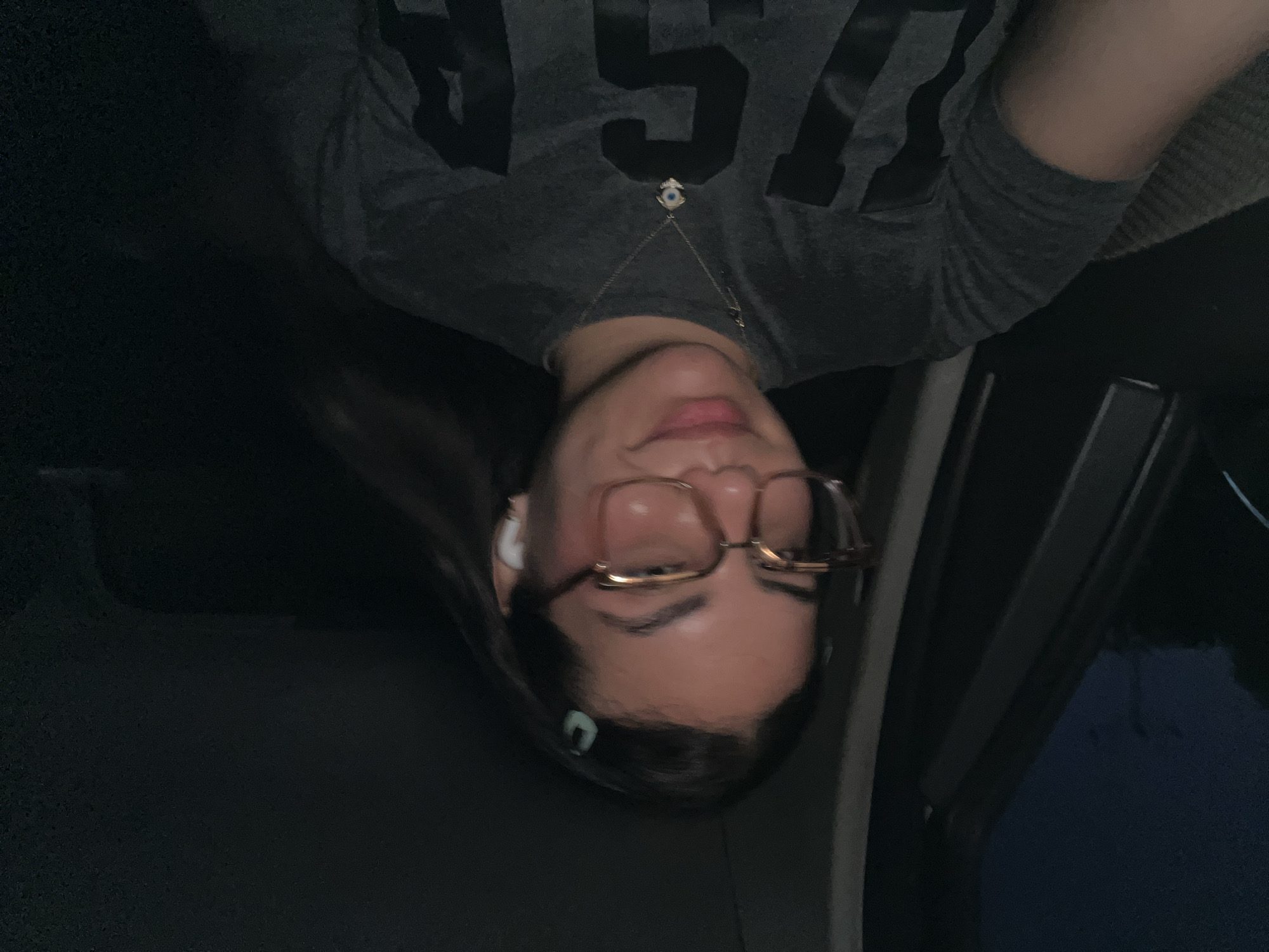 Full moon and a selfie from a parked car in El Dátil