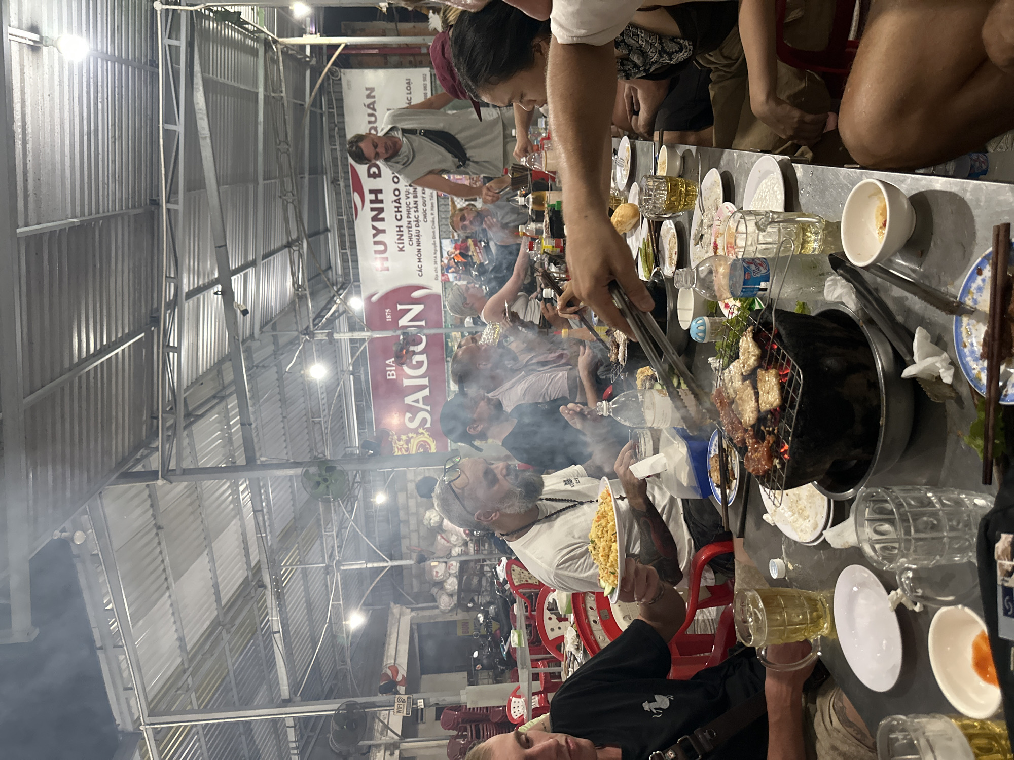 Group enjoys barbecue lunch at Vietnamese restaurant