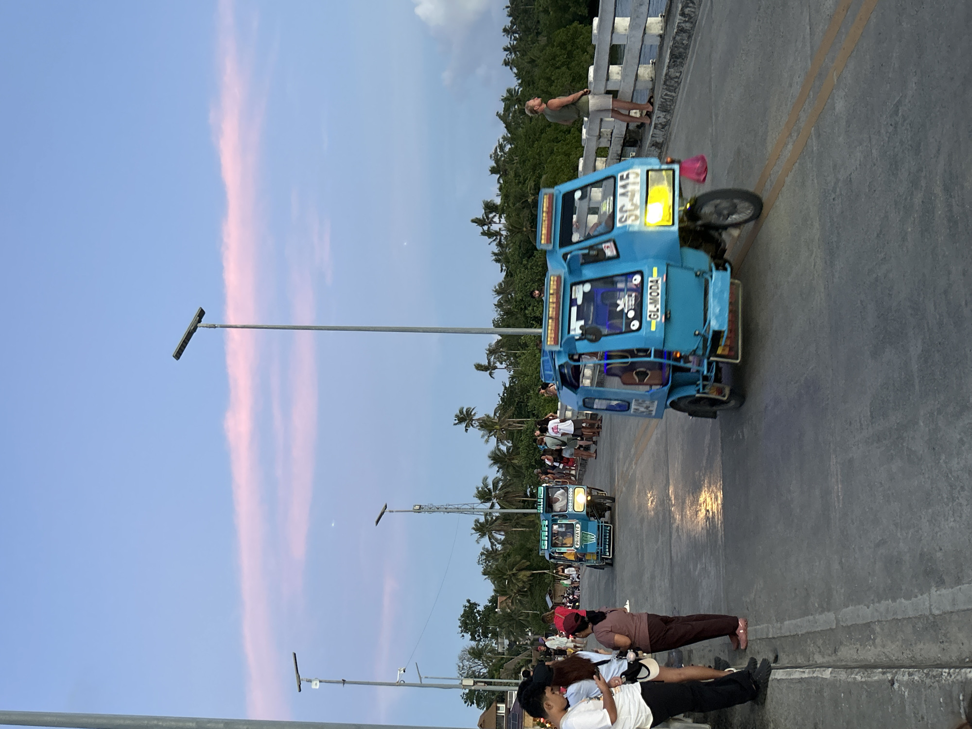 Evening bridge activity captured in General Luna, Philippines