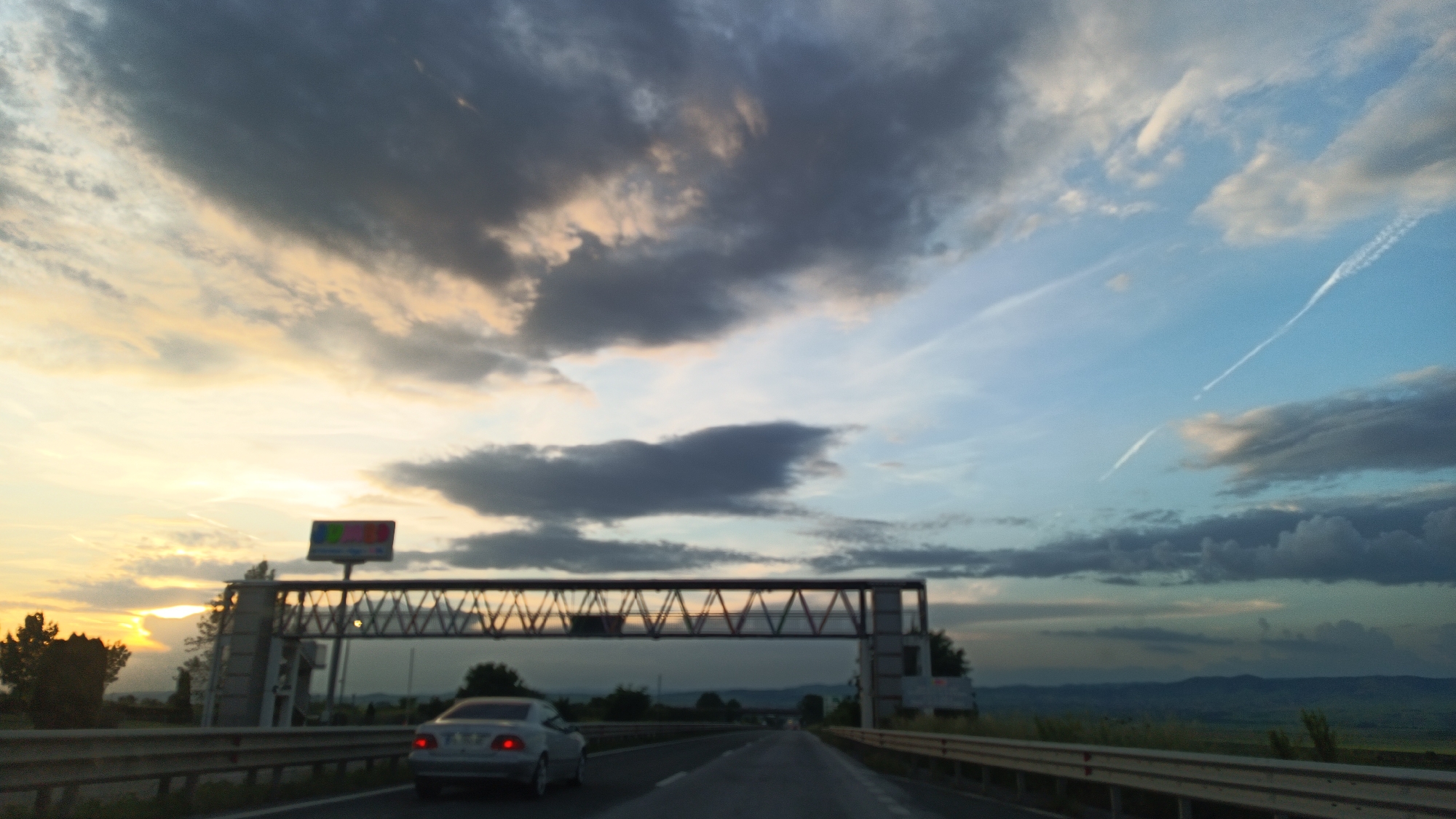 Driver captures routine highway journey near Burgas, Bulgaria