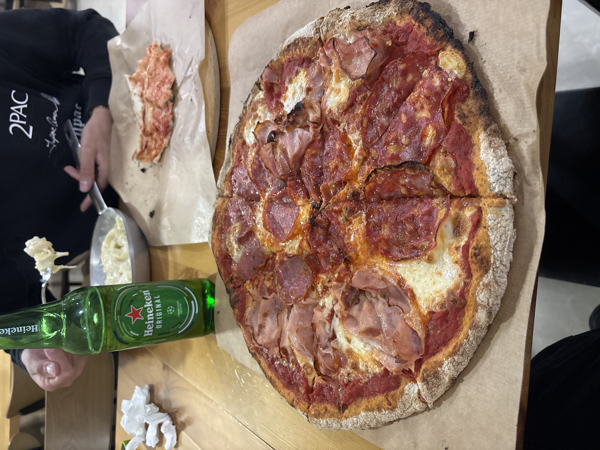 Fresh Neapolitan pizza served at Plovdiv restaurant