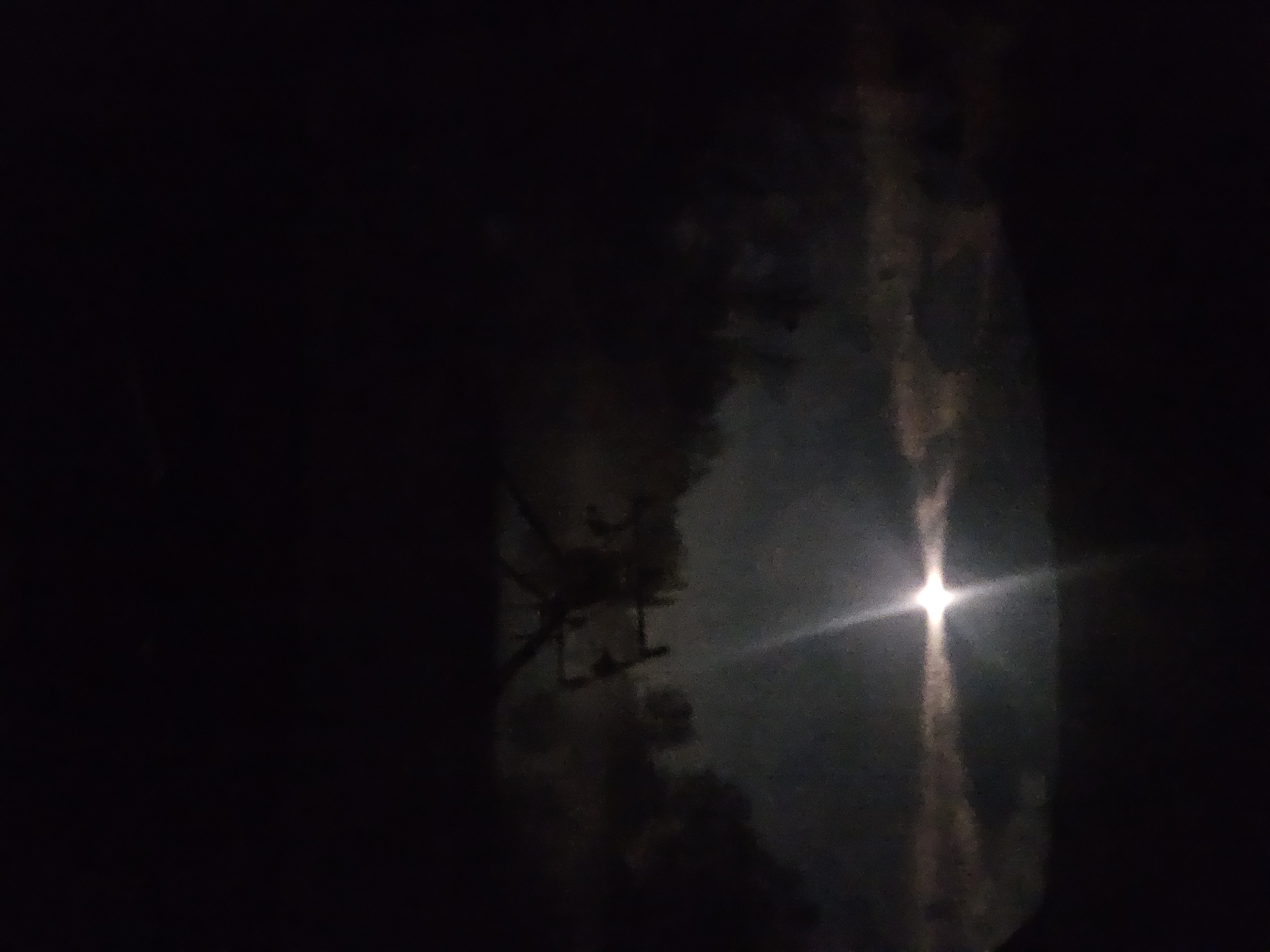 Nighttime reflections captured at lake in Gavisse, France