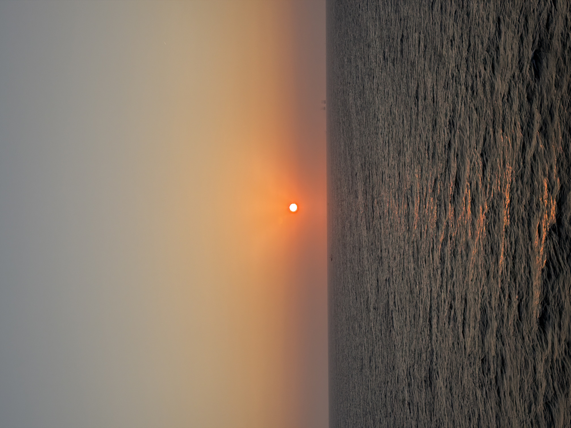 Sunrise seascape captured over Gulf waters near Louisiana