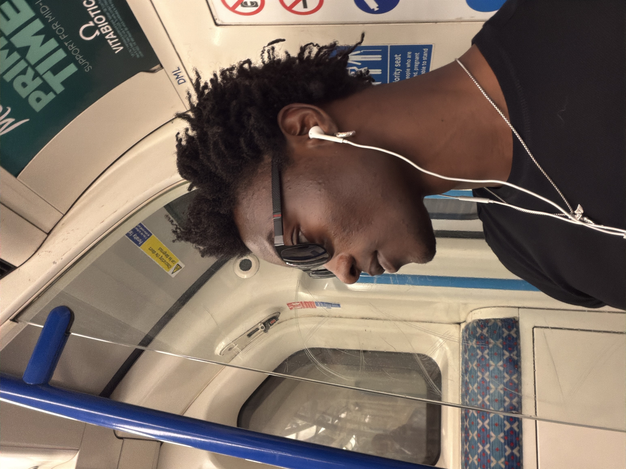 London transit rider and shopping bag contents documented
