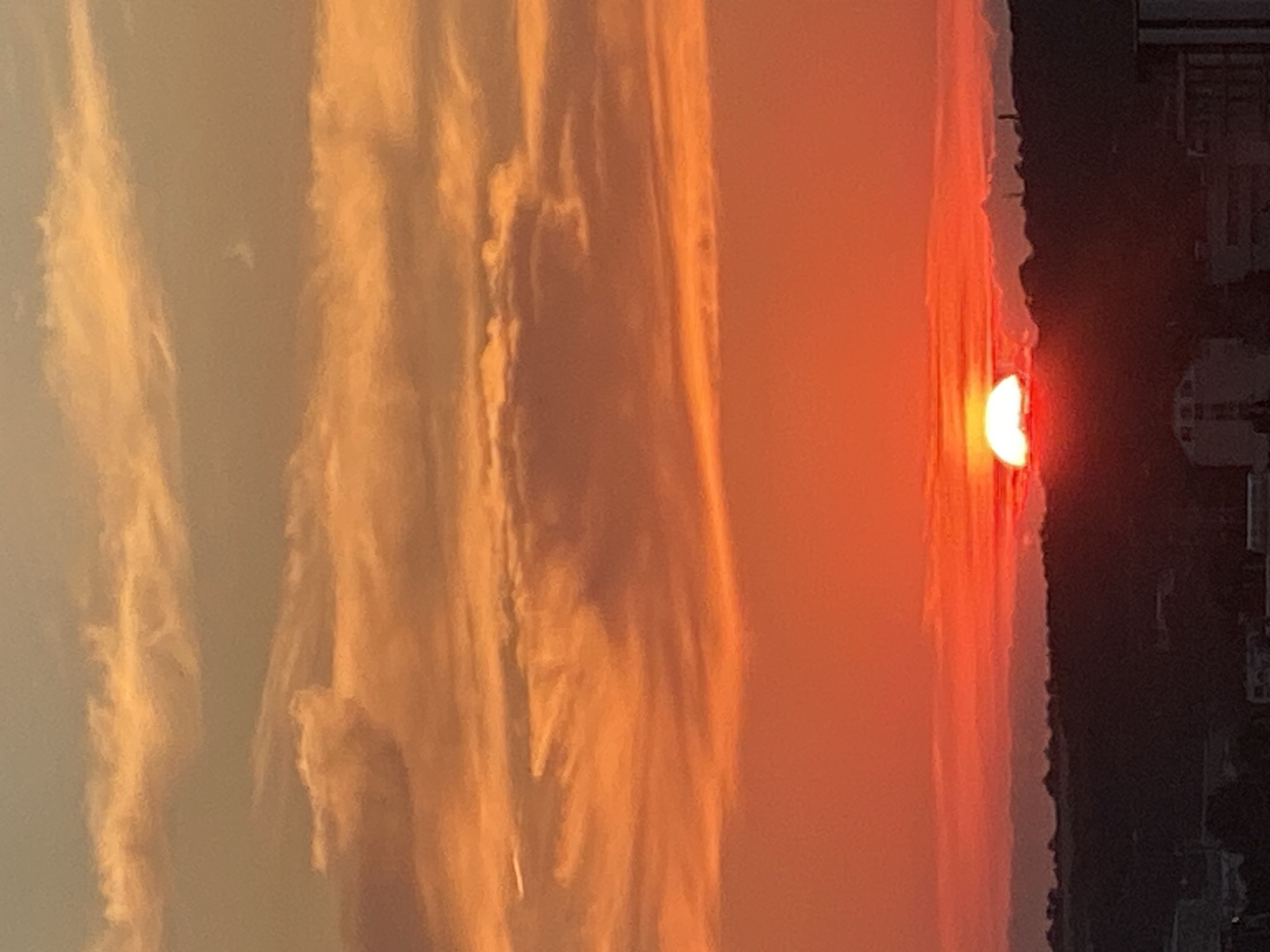 Chișinău sunset seen from above, golden hour in full effect