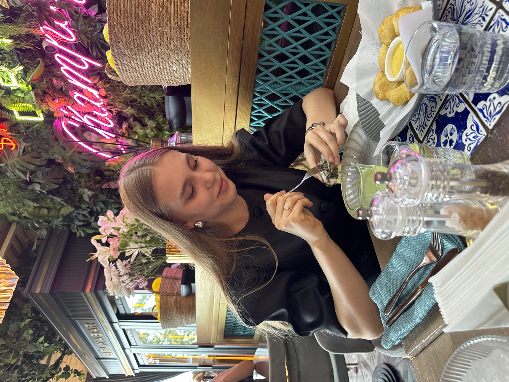 Oysters and greenery at BELKABAR in Perm, Russia