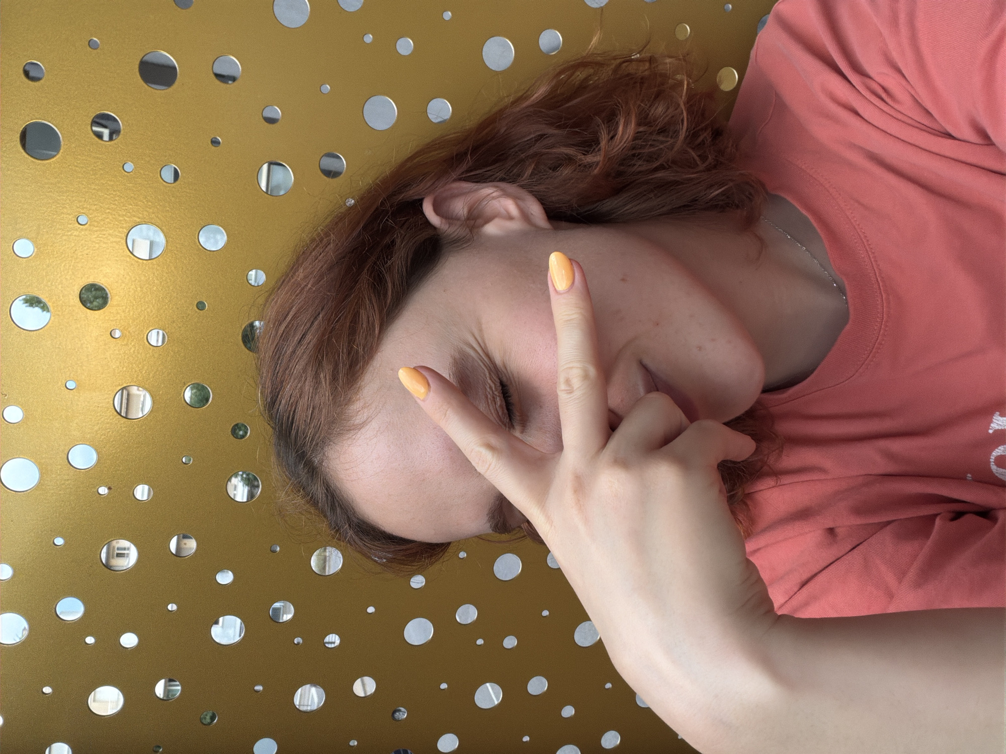 Casual indoor selfie session in Strasbourg