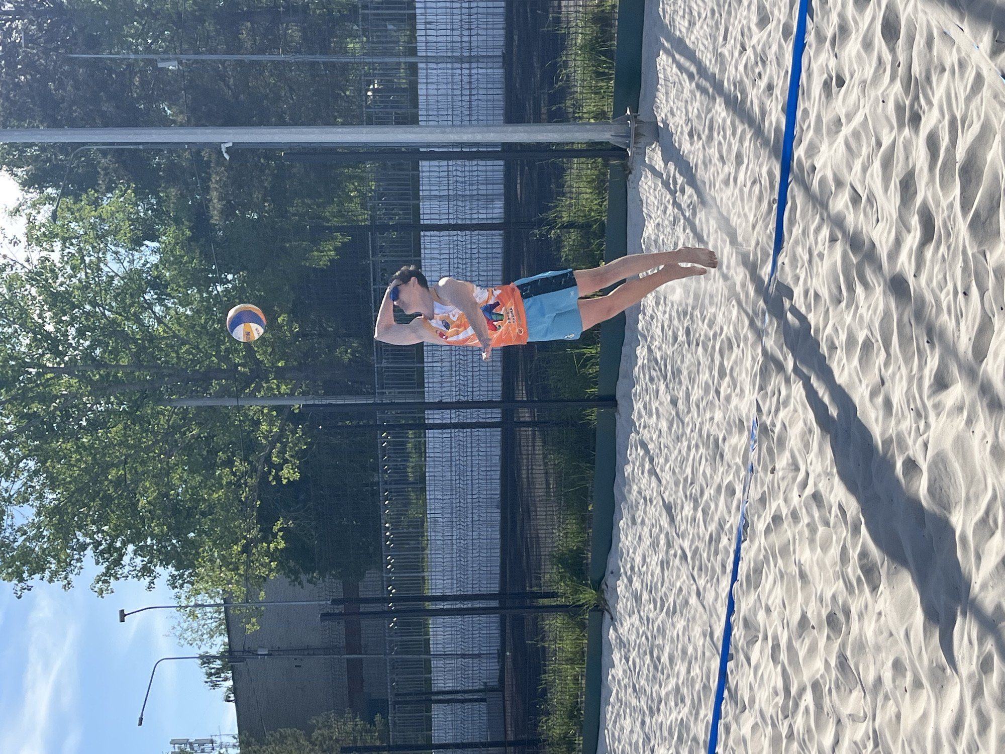 Beach volleyball game documented by witnesses in Chaikovsky, Russia