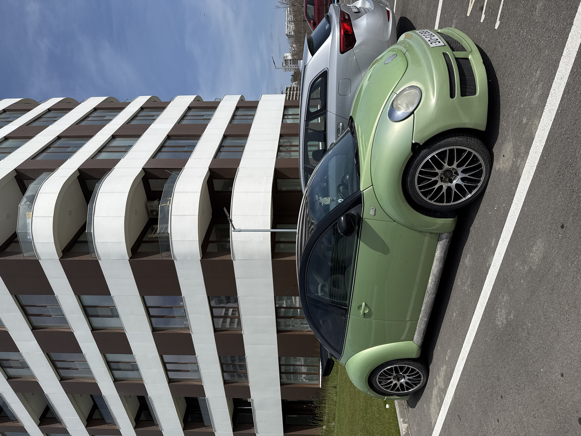 Green Beetle spotted parked in Varna residential area
