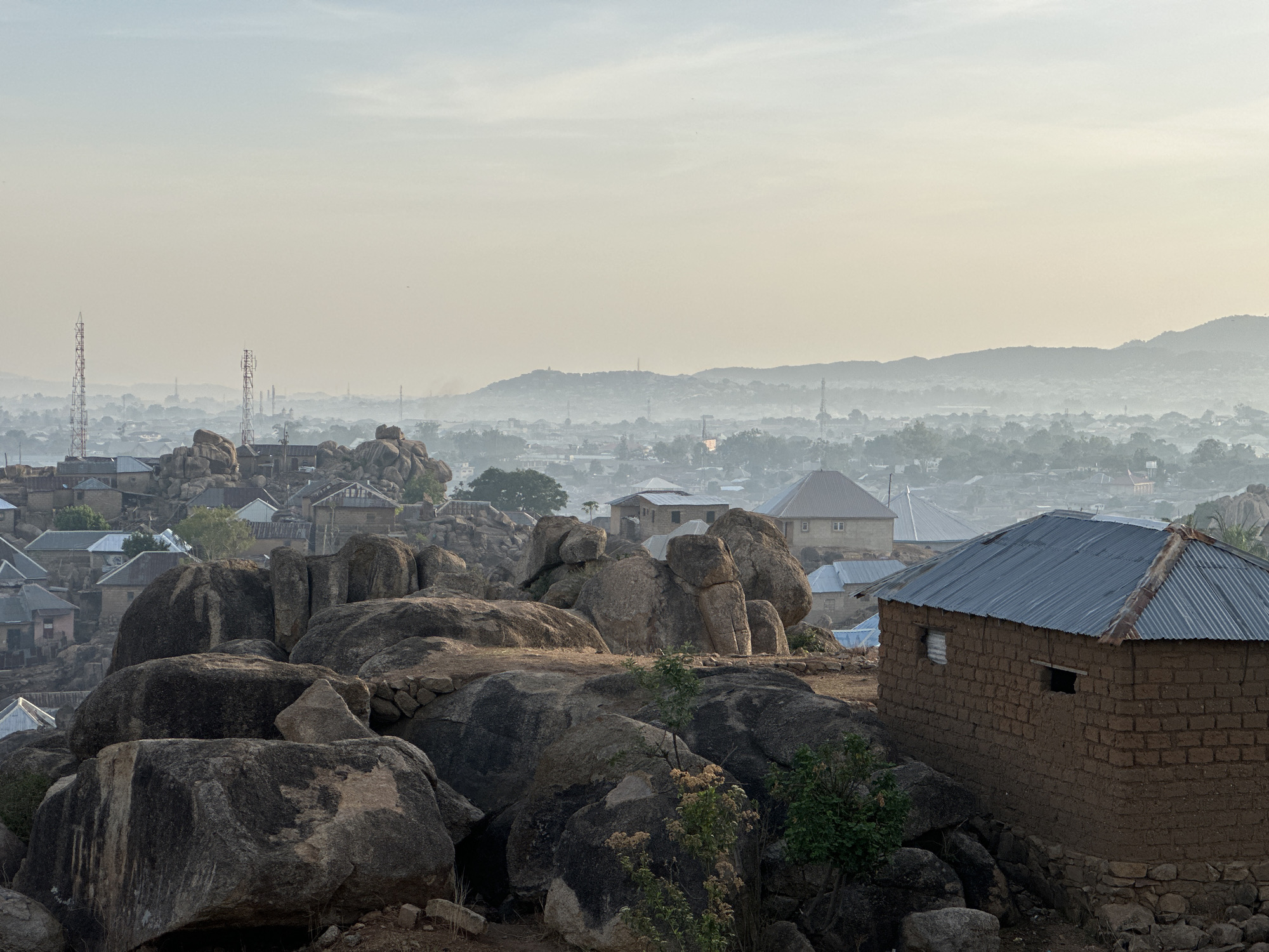 Sunrise views captured of Jos Nigeria's granite boulder landscape