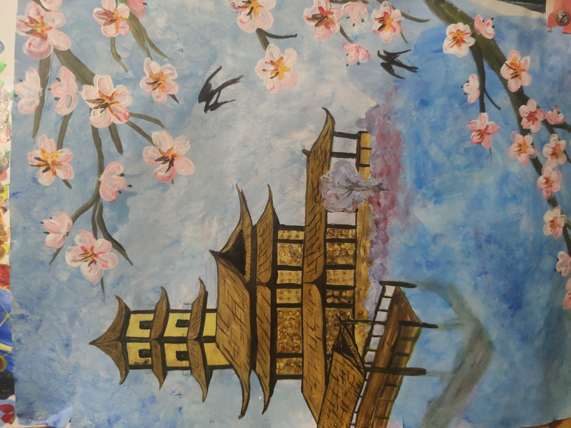 A mixed-style art collection spanning portraits, landscapes, and abstracts.