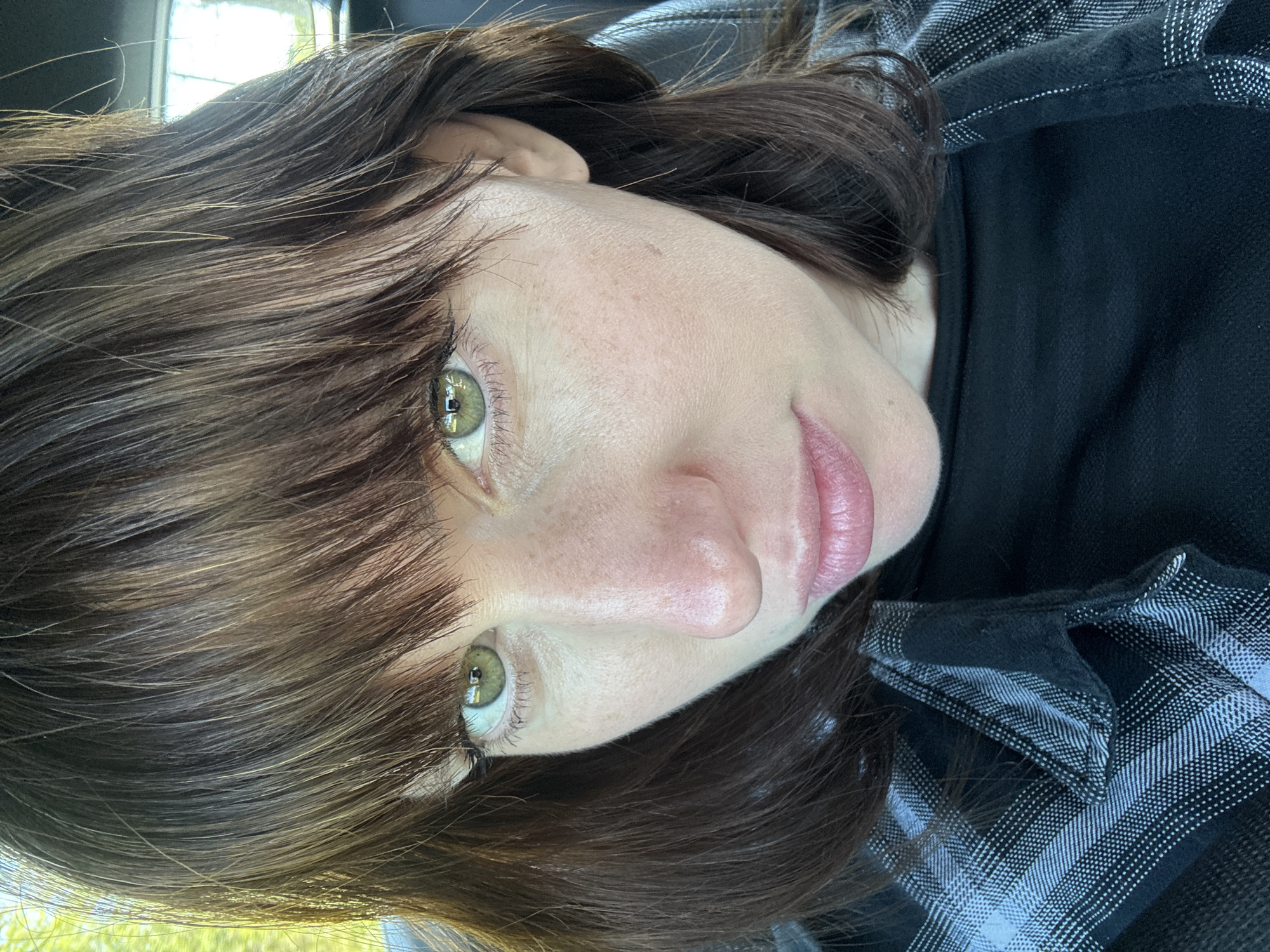 Woman photographed in close-up portrait in Nettuno, Italy