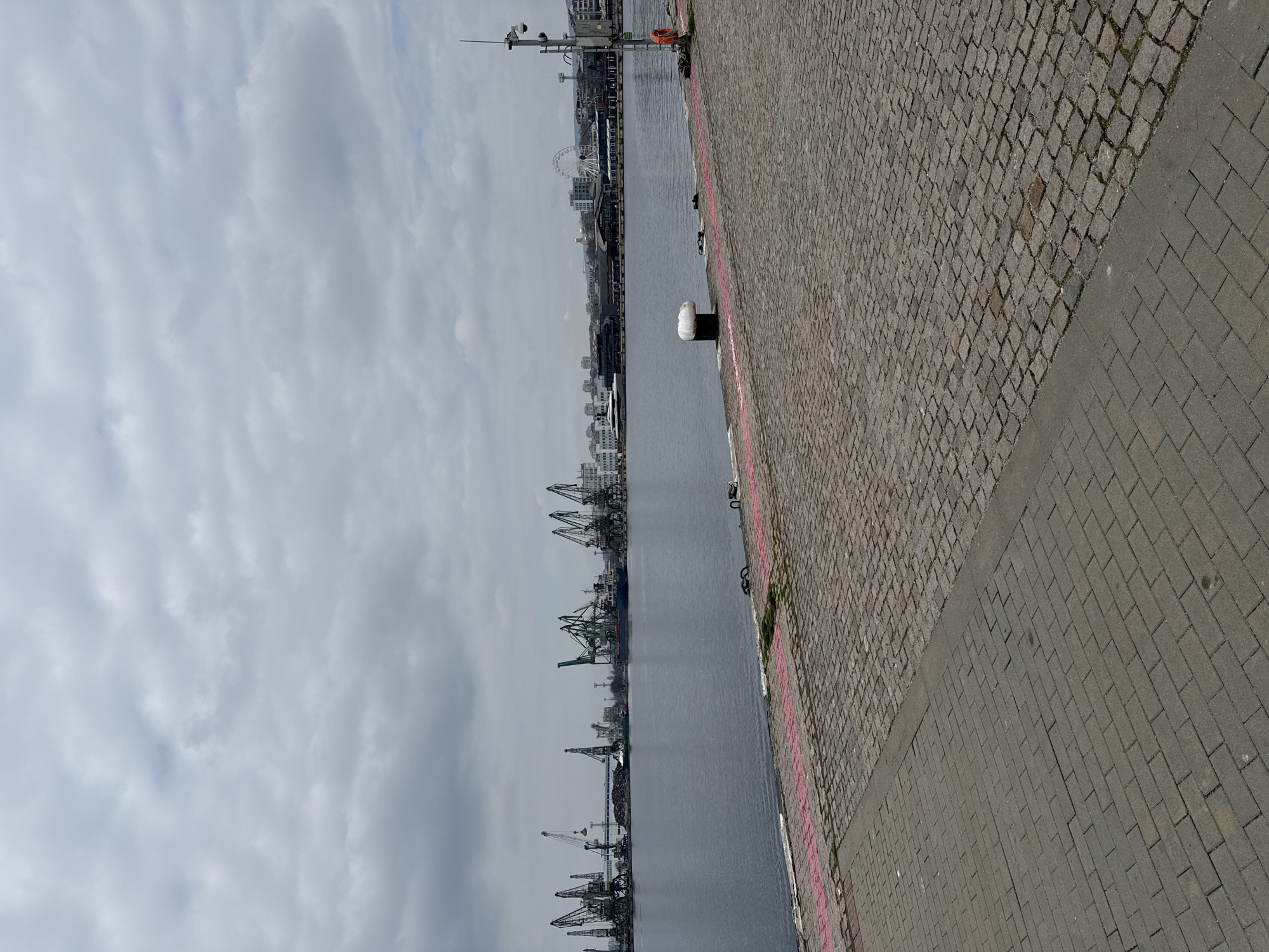 Harbor waterfront scene documented in Varna, Bulgaria