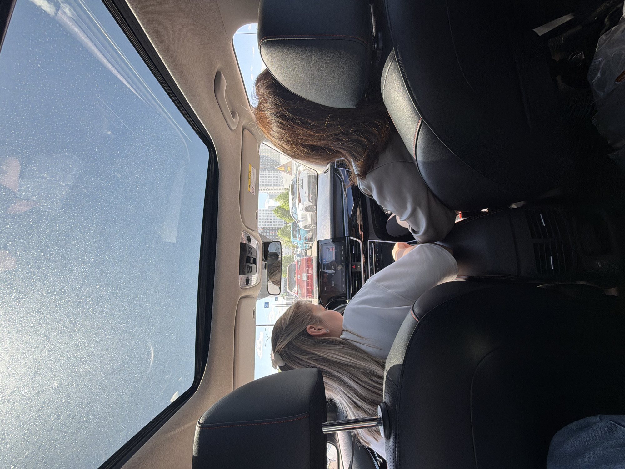 Two passengers observed in vehicle interior in Krasnoyarsk