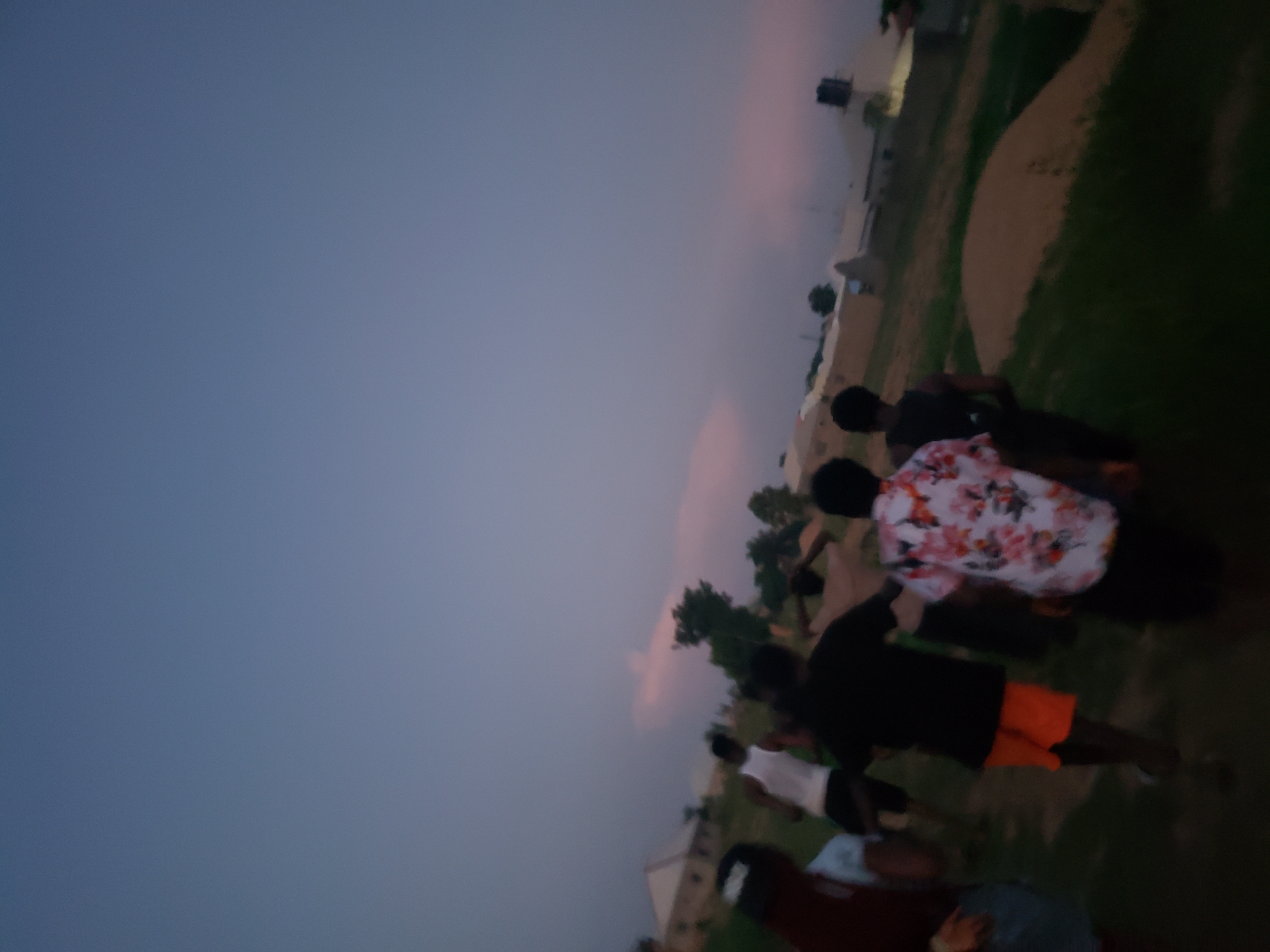 Evening sky colors observed during dusk in Rido, Nigeria