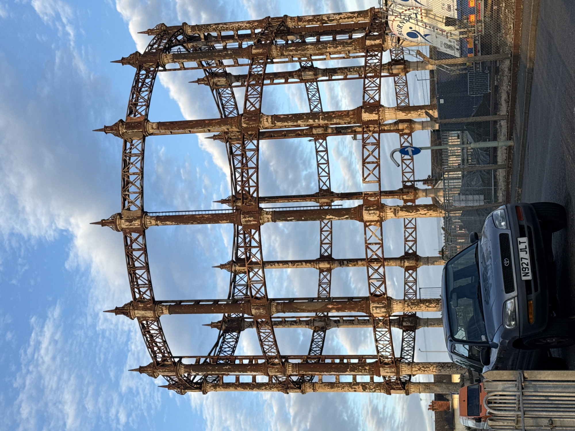 Industrial gas holder remains documented in Great Yarmouth