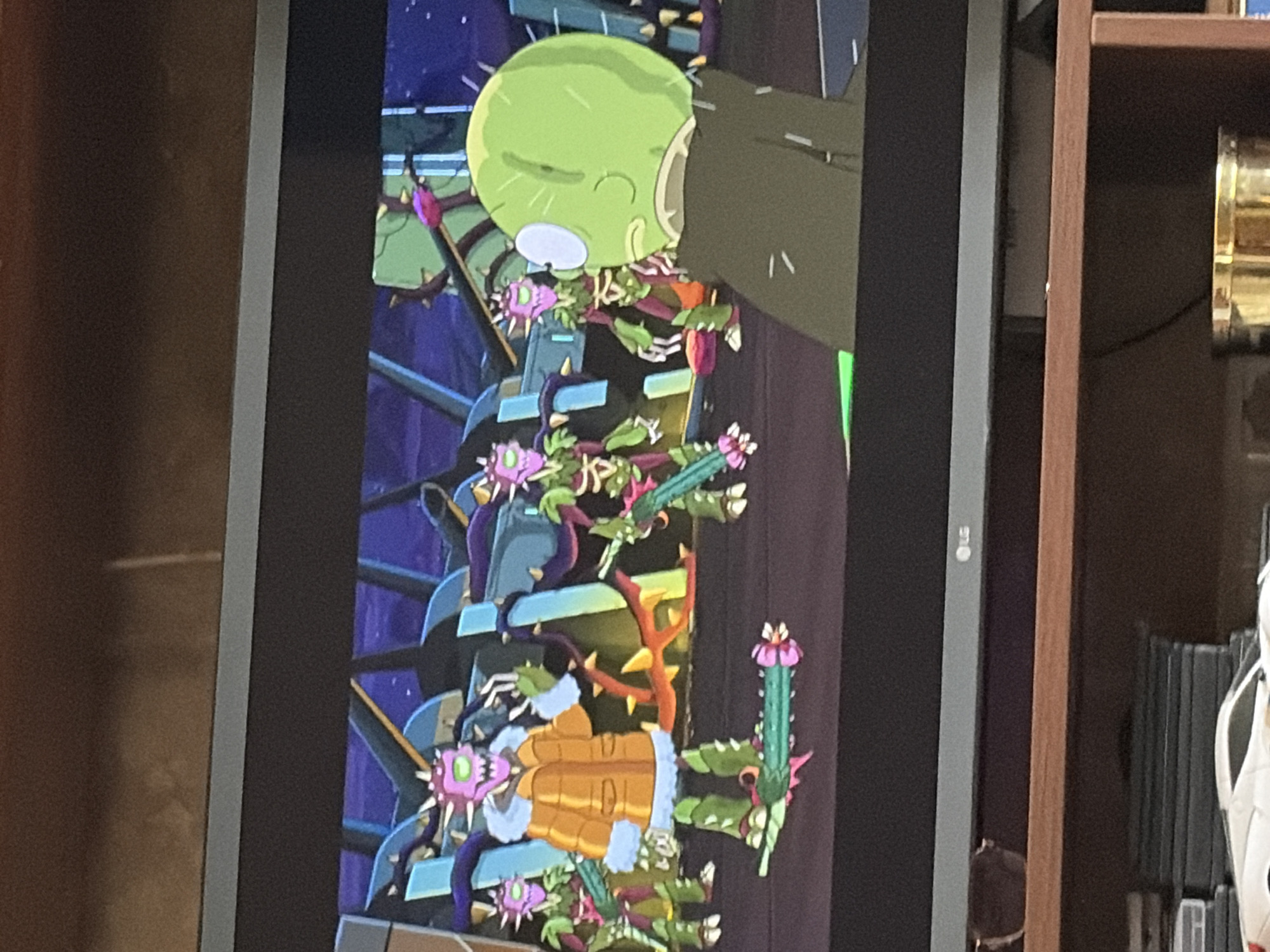 Rick and Morty episode watch session, multiple scenes