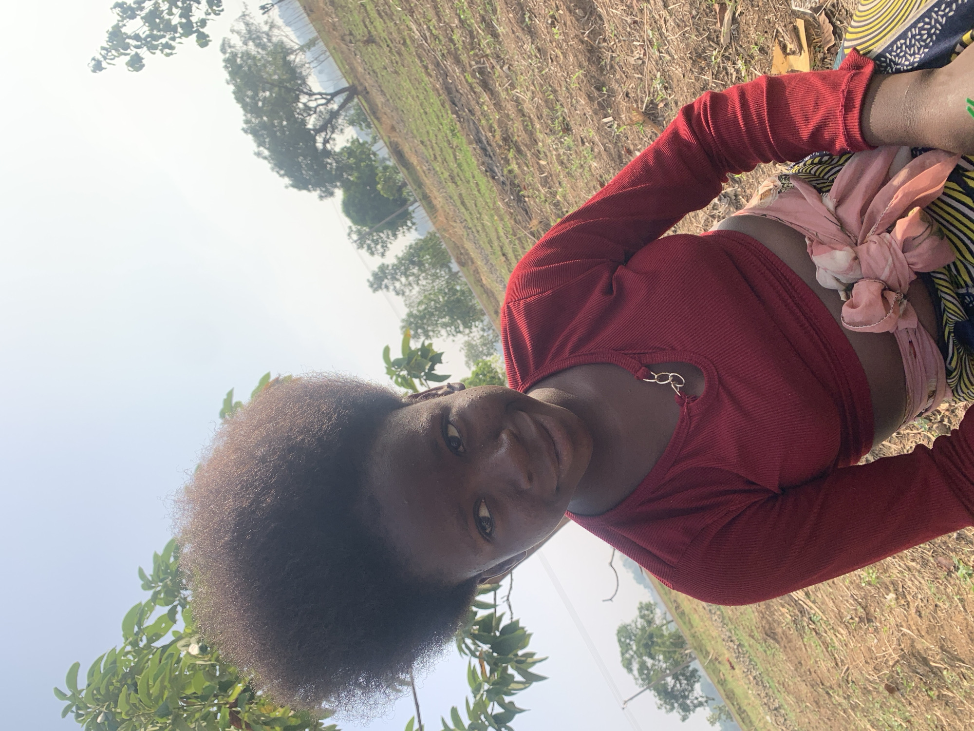 Morning portraits captured in Agban Nigeria show women outdoors