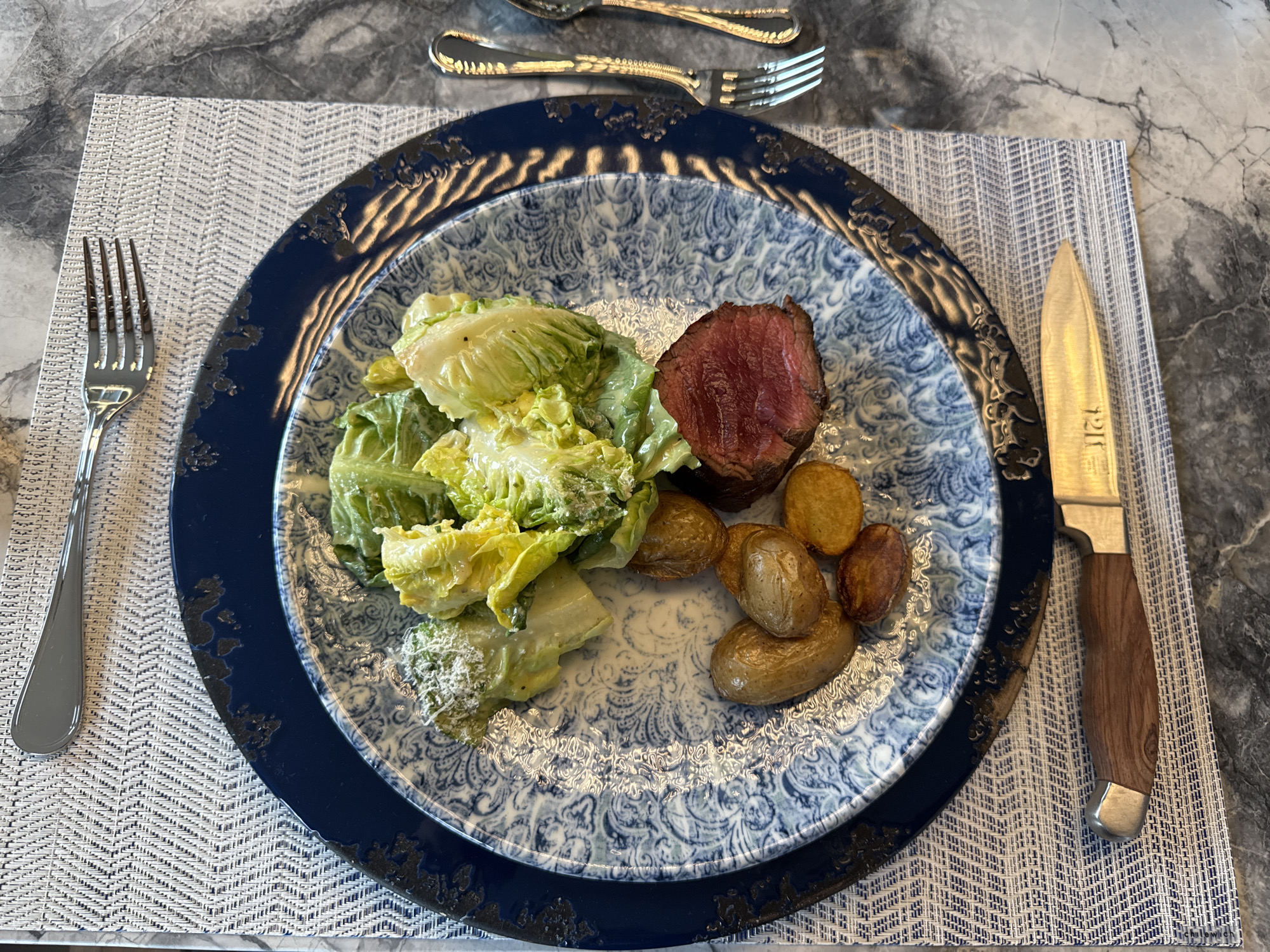 Dinner party with guests, dog captured in Mexico City