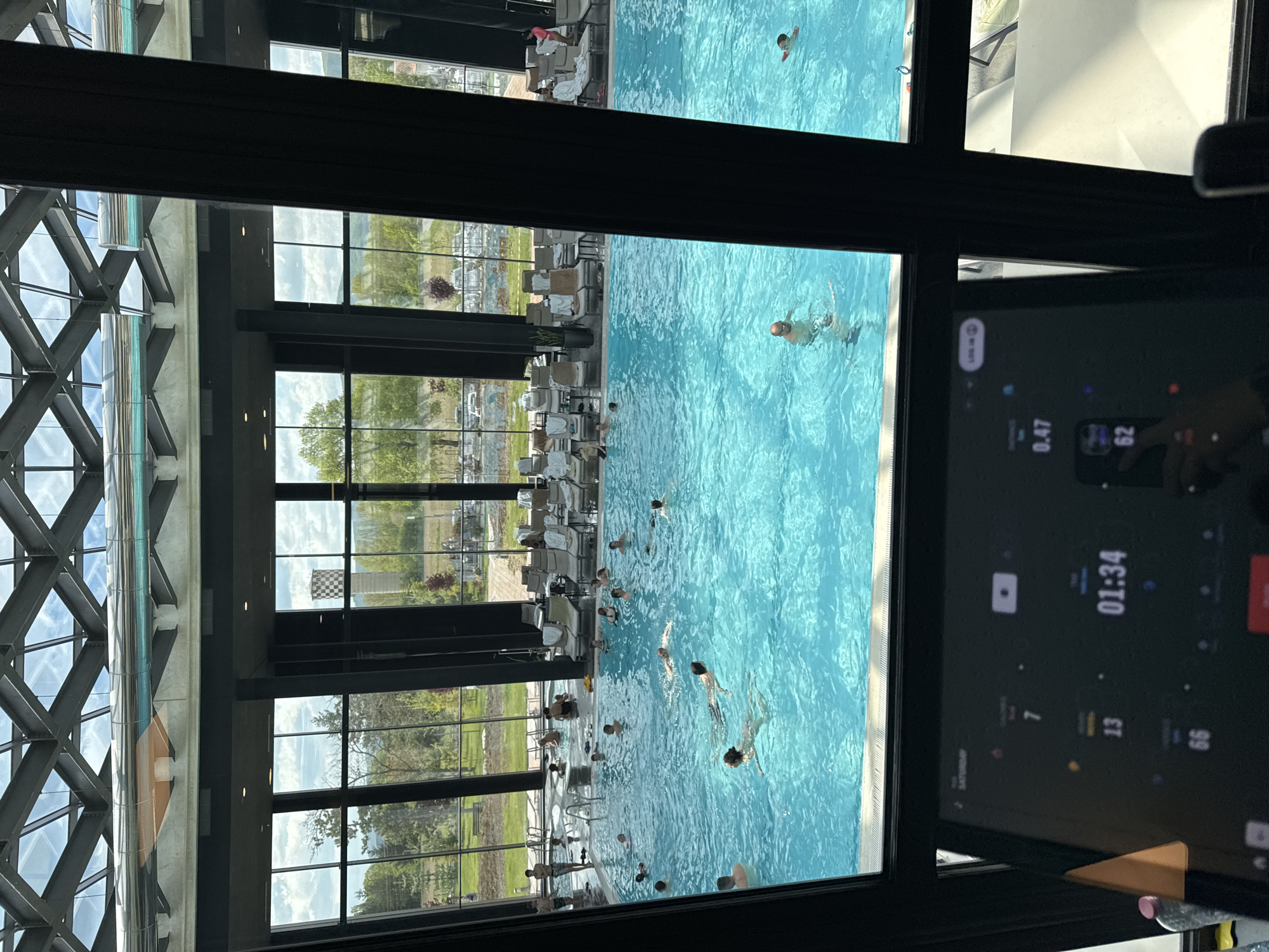 Indoor pool complex with glass dome documented in Kazanlak