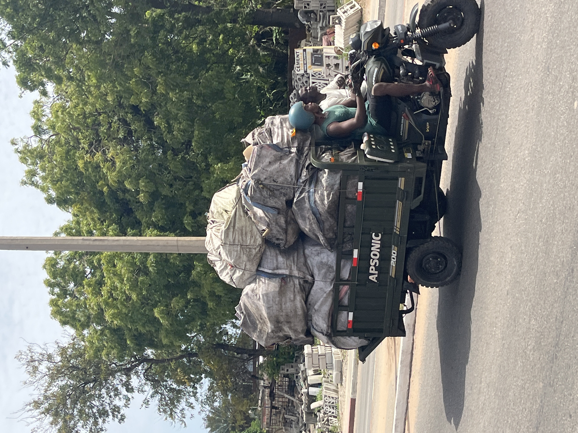 Waste collection operations documented across multiple Accra locations