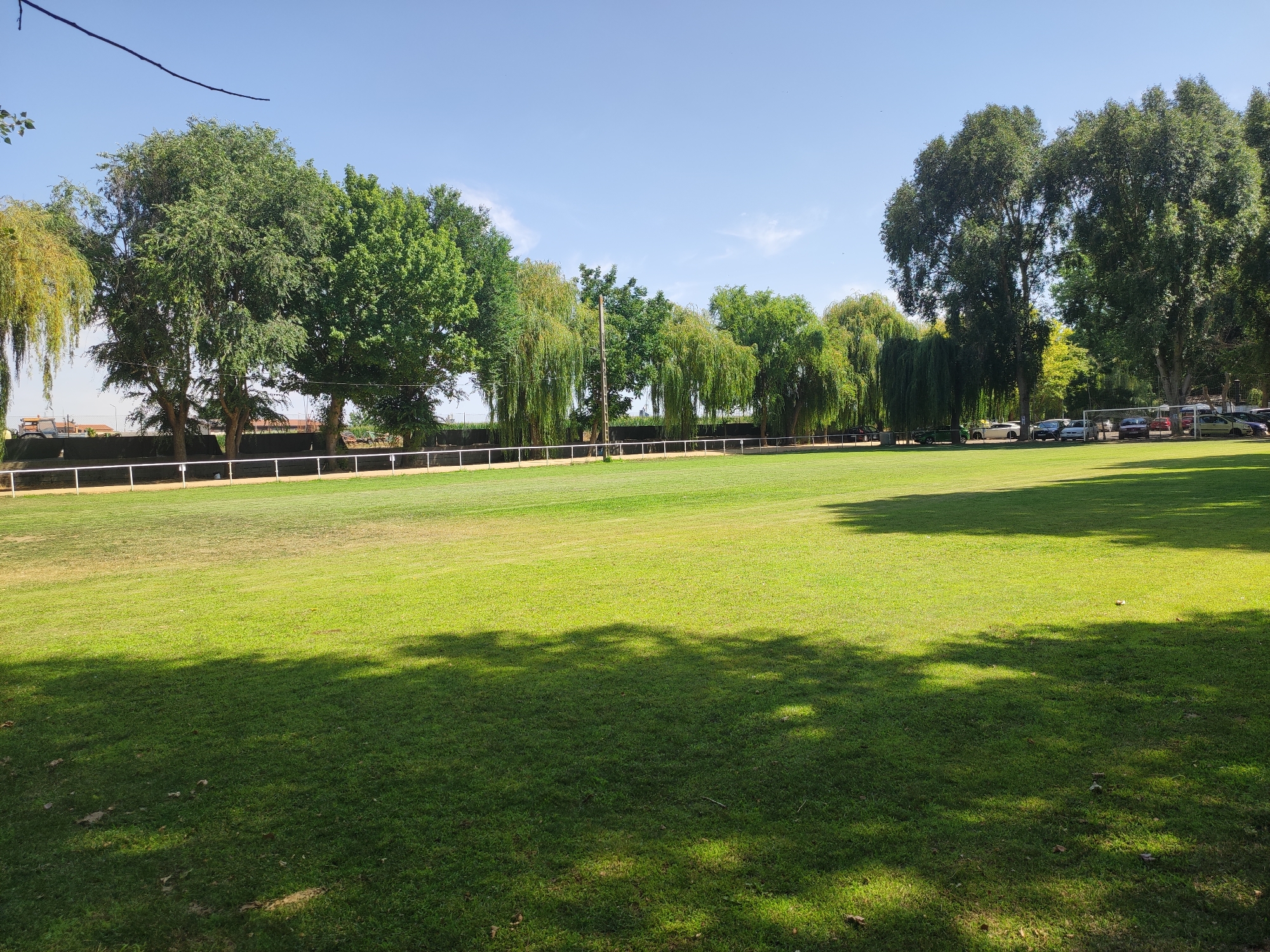 Afternoon at a riverside park in Huerta, Spain