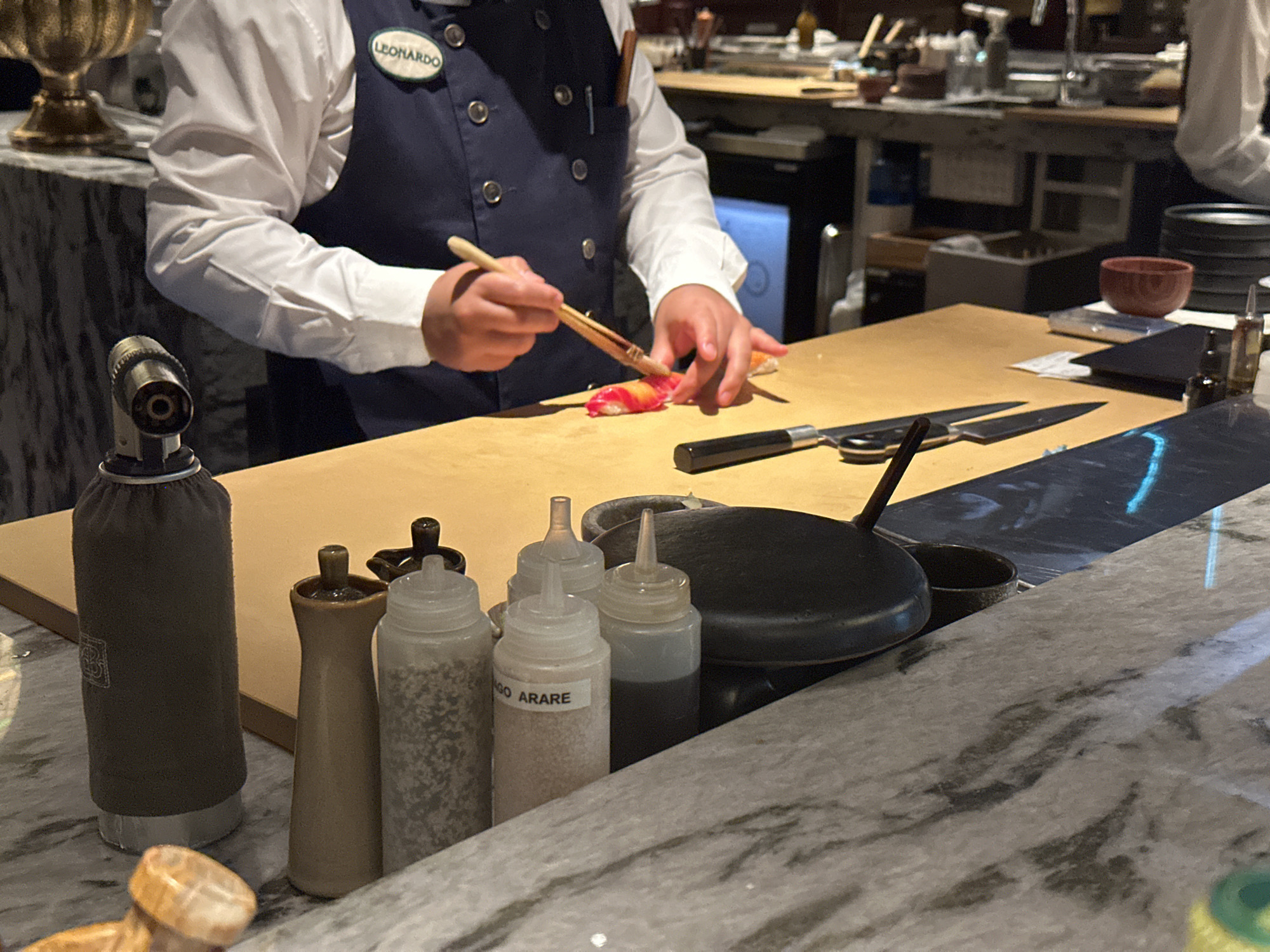 Evening dining service documented at Mexico City's Contramar restaurant